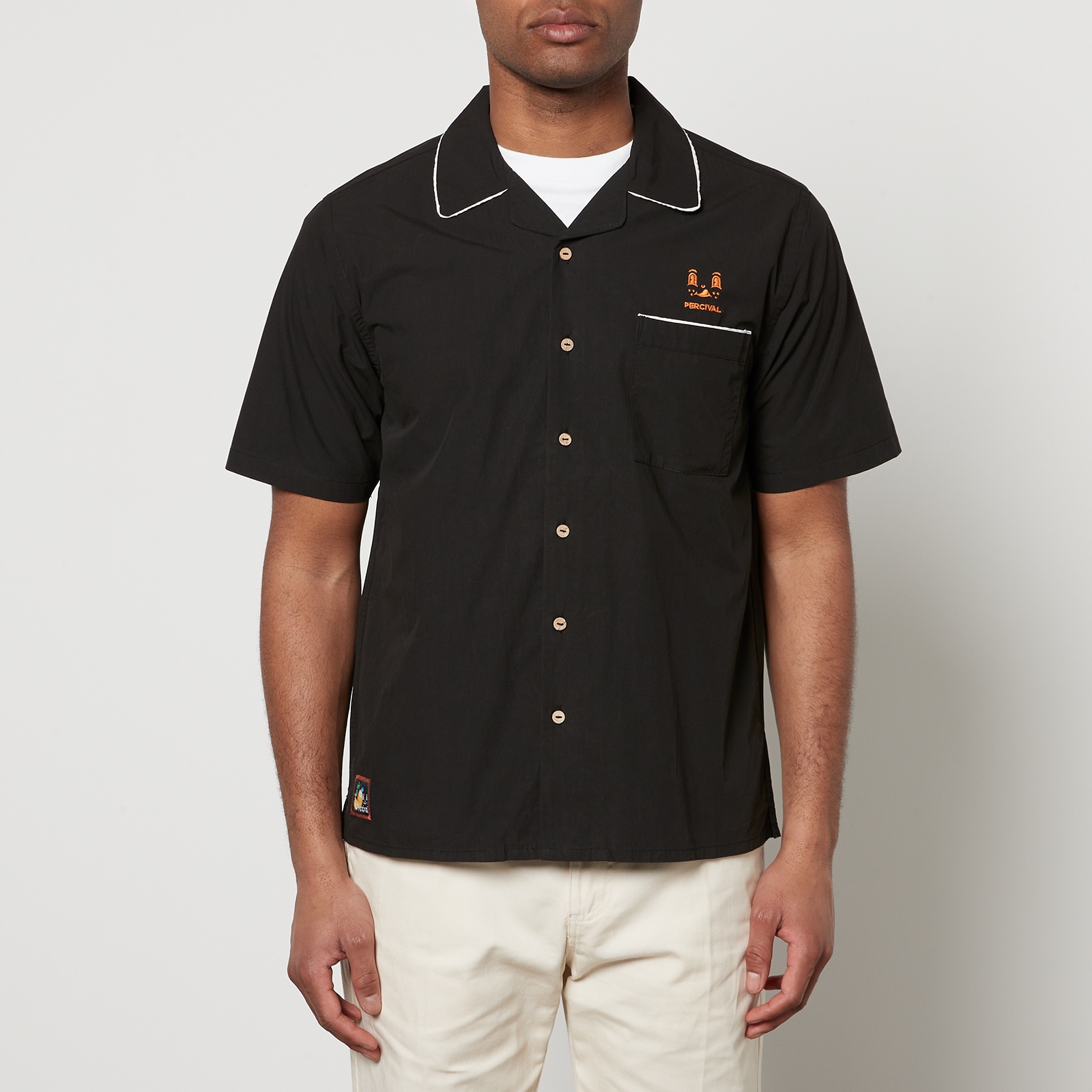 Percival PerciCo Cotton-Poplin Bowling Shirt - M