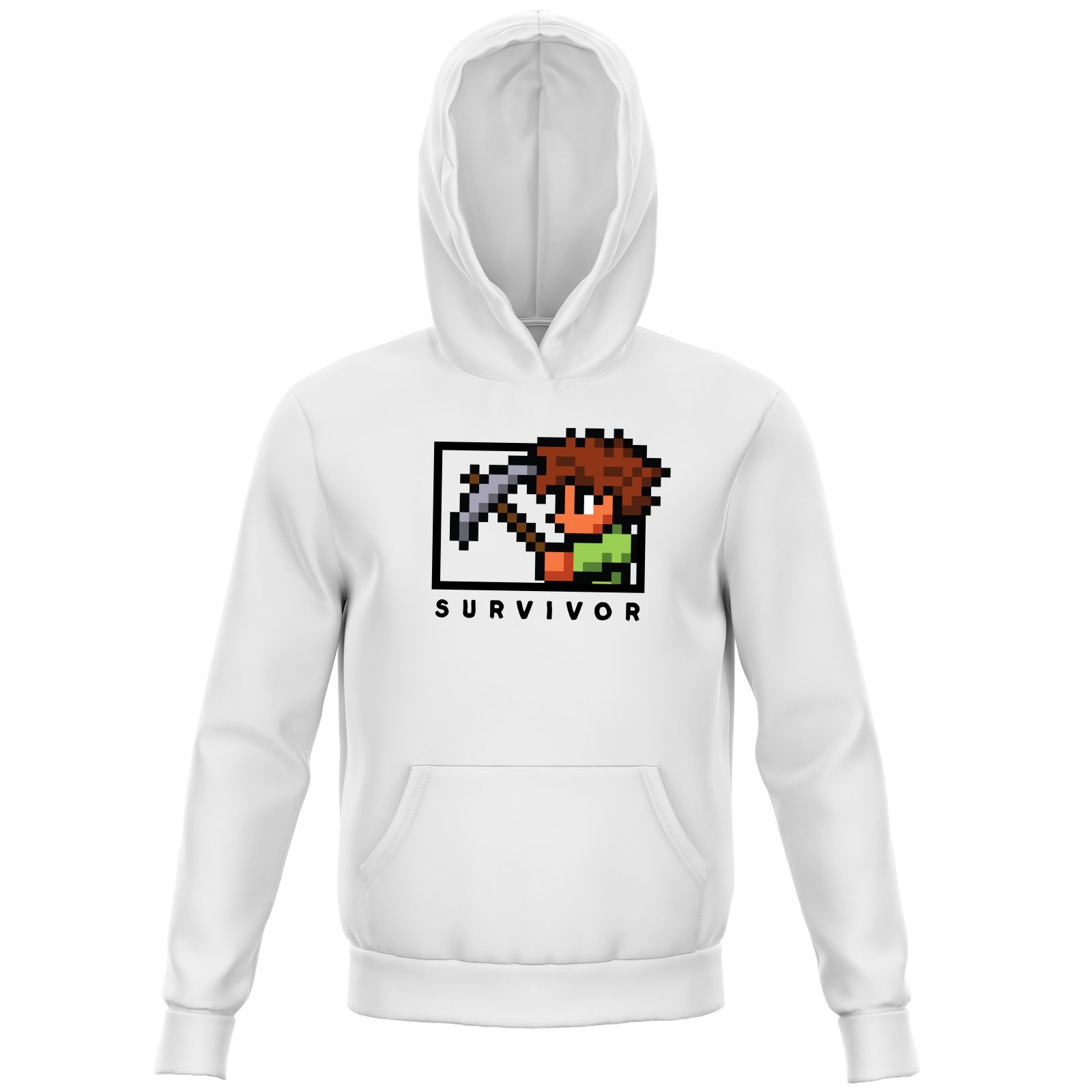 

Terraria Survivor Kids' Hoodie - White - 3-4 Anni - Bianco