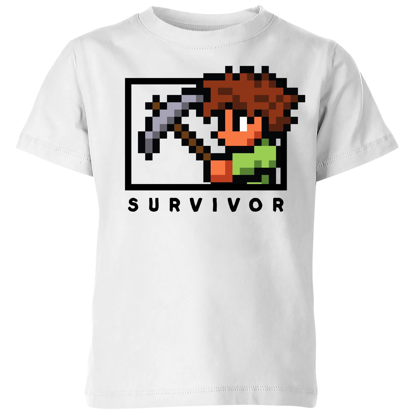

Terraria Survivor Kids' T-Shirt - White - 3-4 Anni - Bianco