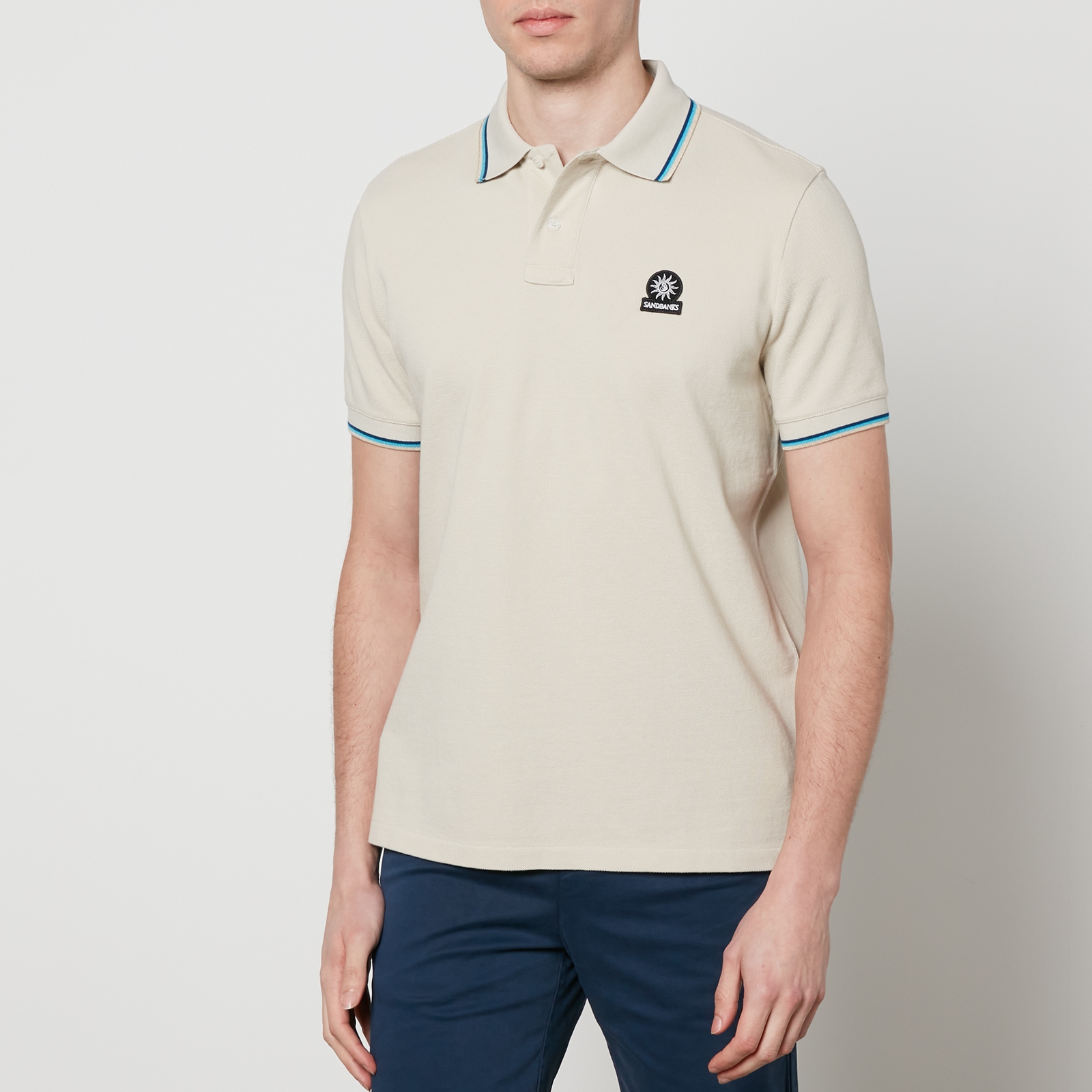 Sandbanks Logo-Appliqued Cotton-Pique Tipped Polo Shirt