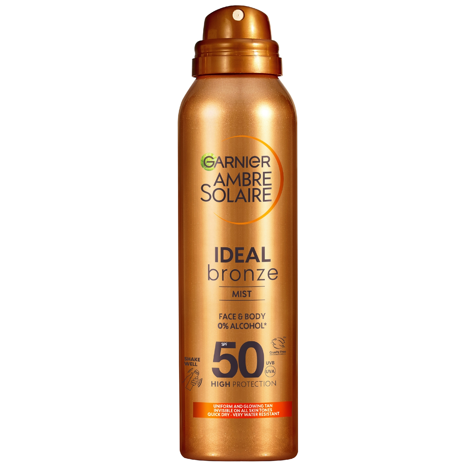 

Garnier Ambre Solaire Ideal Bronze Tanning Mist for Face and Body SPF 50 150ml