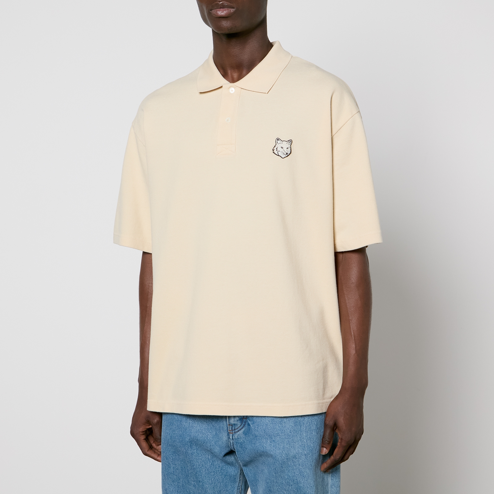 Maison Kitsuné Bold Fox Head Patch Polo Shirt - XL