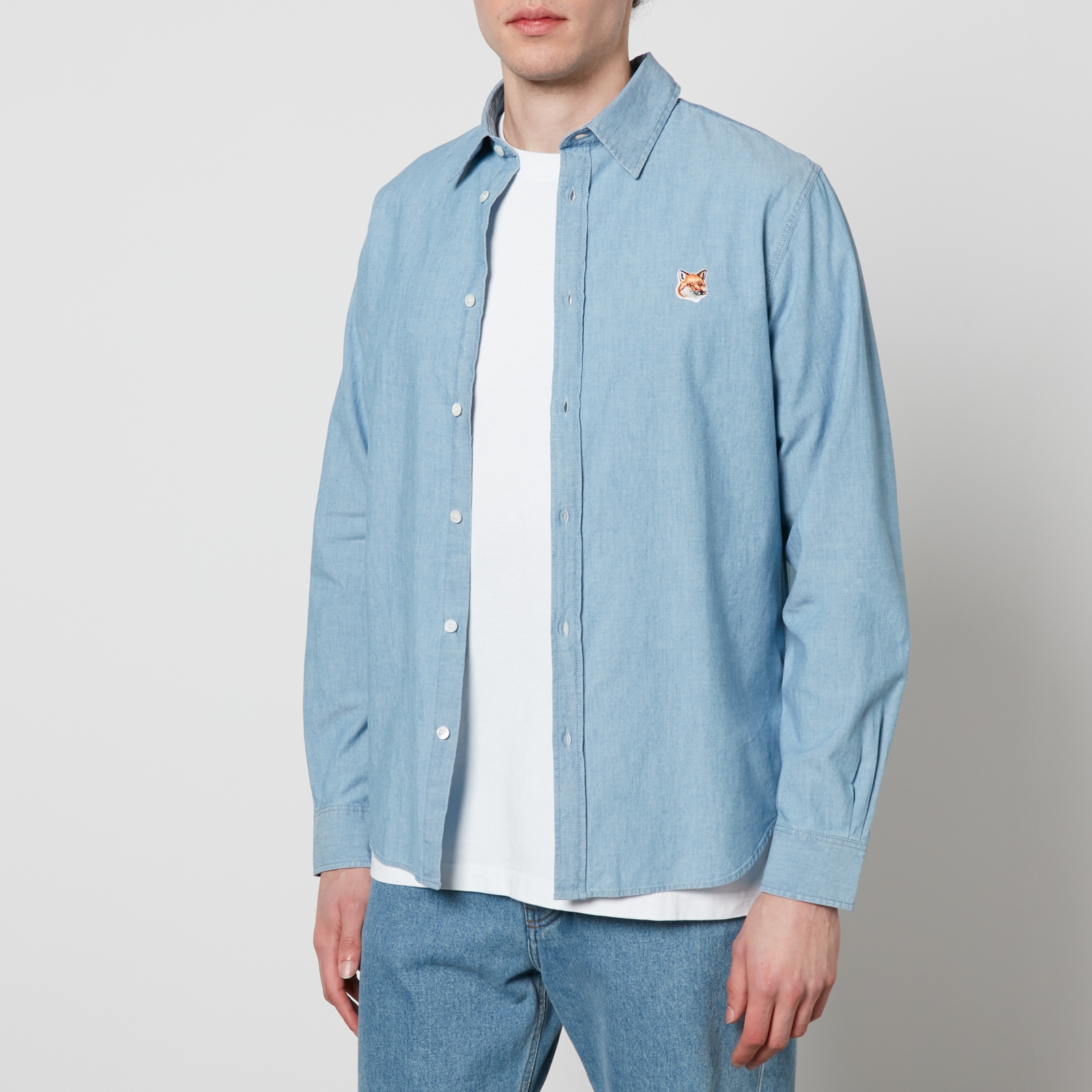 Maison Kitsuné Fox Head Classic Cotton Shirt - 39/15.5 Inches