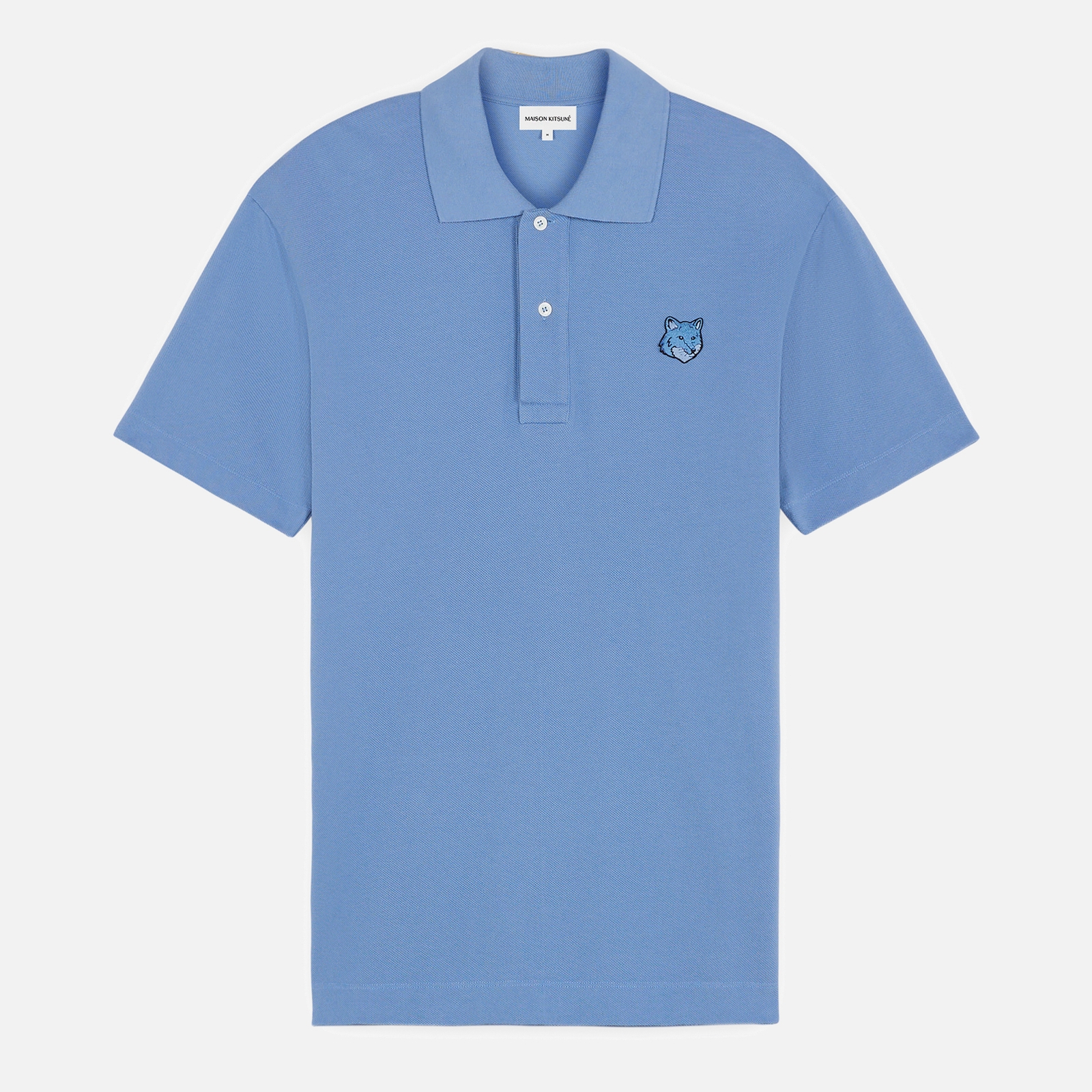 Maison Kitsuné Men's Bold Fox Head Patch Comfort Polo Shirt - Hampton Blue - S