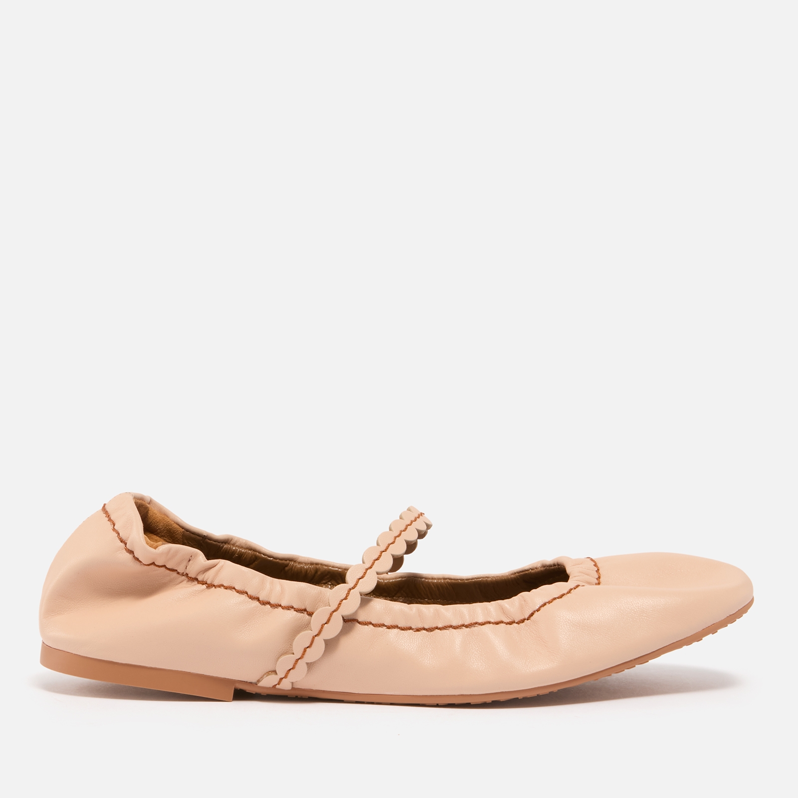 See By Chloé Women's Kaddy Leather Ballet Flats - Nude - 3