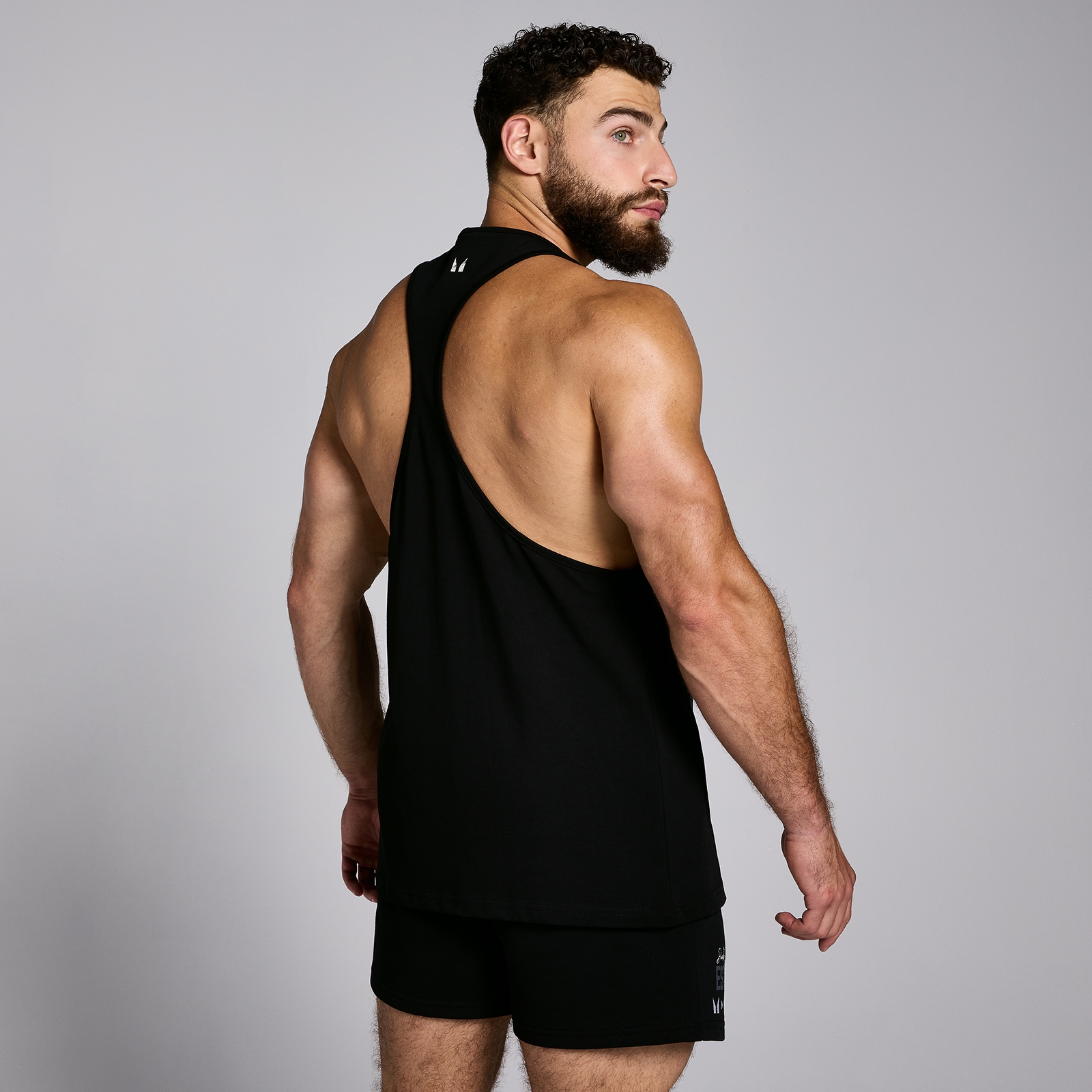 5059883422084 - Herren Origin Stringer-Top mit Grafik Verwaschenes Schwarz - XXXL