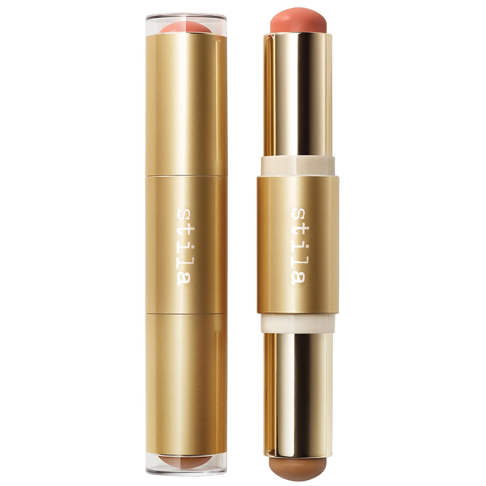 Shop Stila Blush & Bronze Hydro-blur Cheek Duo (various Shades) In Warm Peach