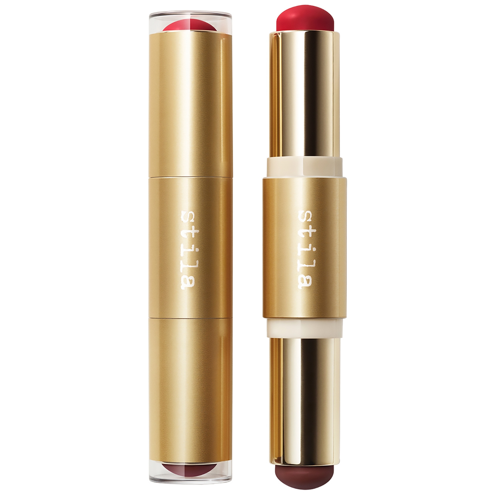 Shop Stila Blush & Bronze Hydro-blur Cheek Duo (various Shades) In Cool Red