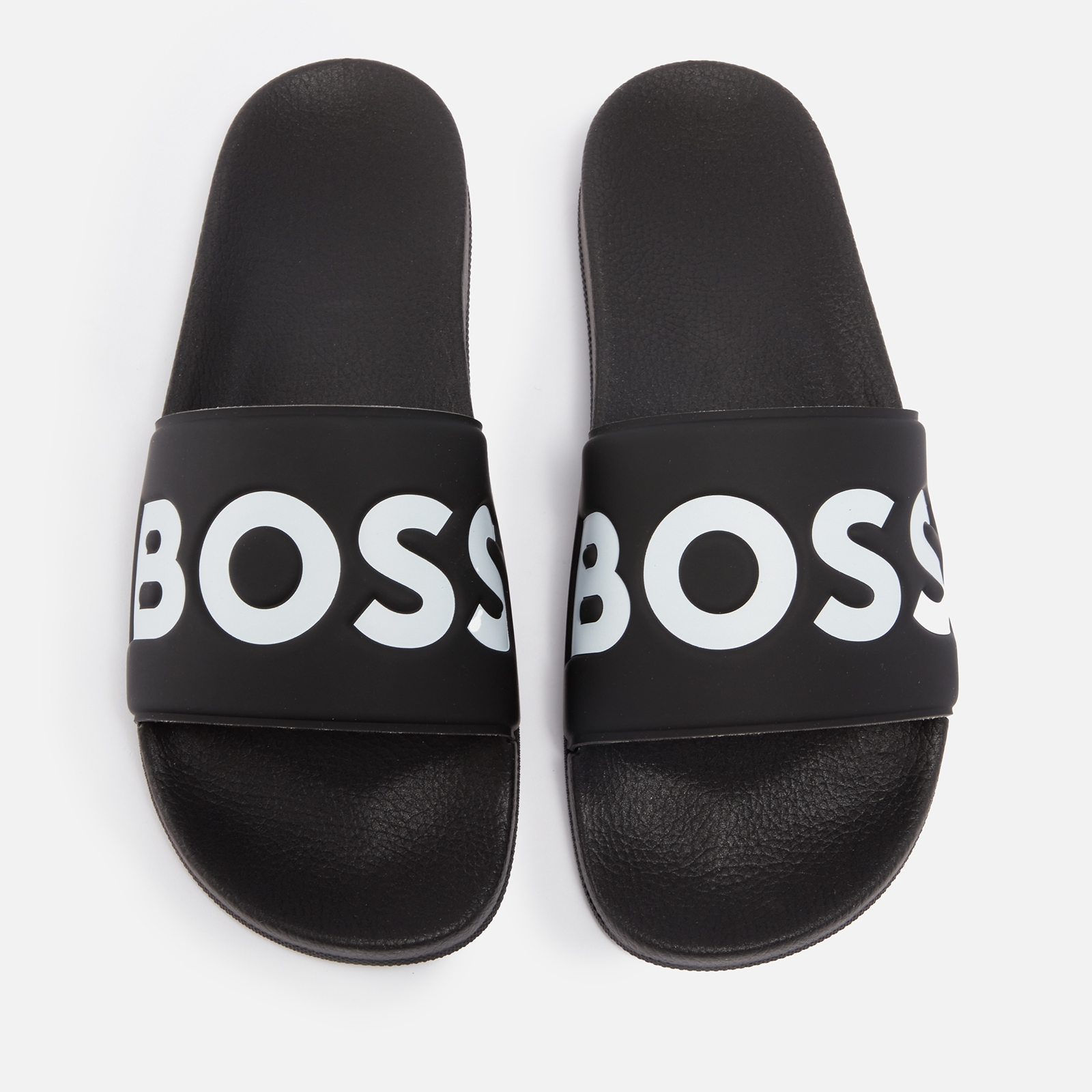 BOSS Aryeh Faux Leather And Rubber Slides