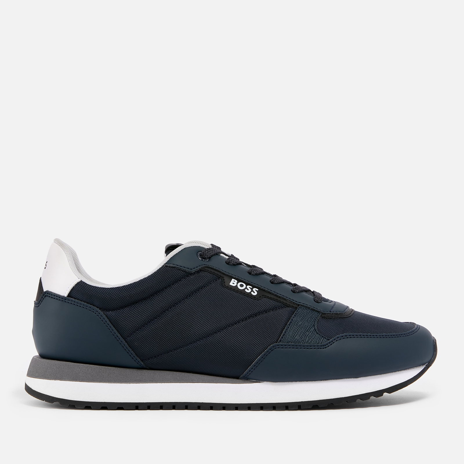 BOSS Men’s Kai Canvas and Faux Leather Runner Trainers