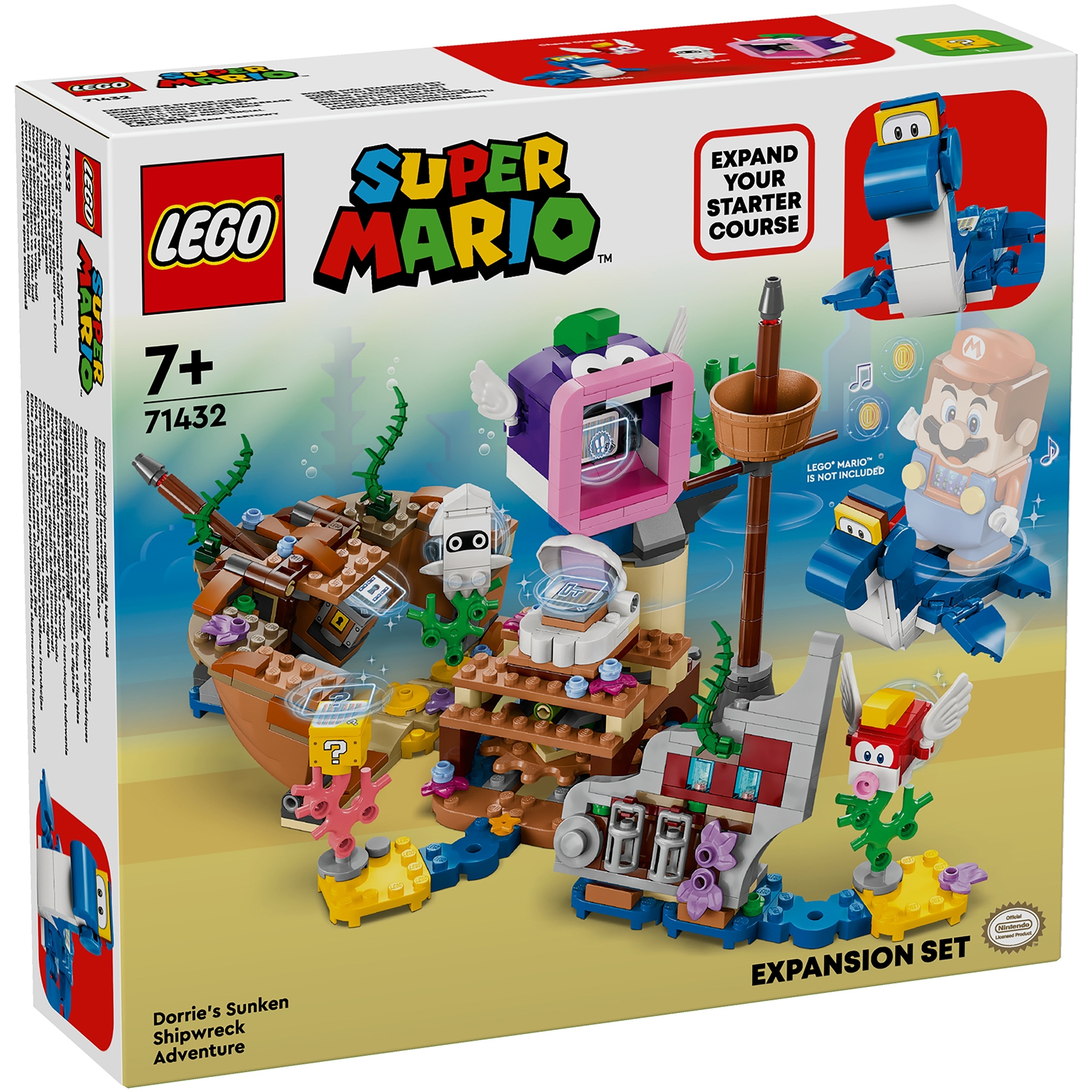LEGO Super Mario Dorrie's Sunken Shipwreck Adventure Expansion Set 71432