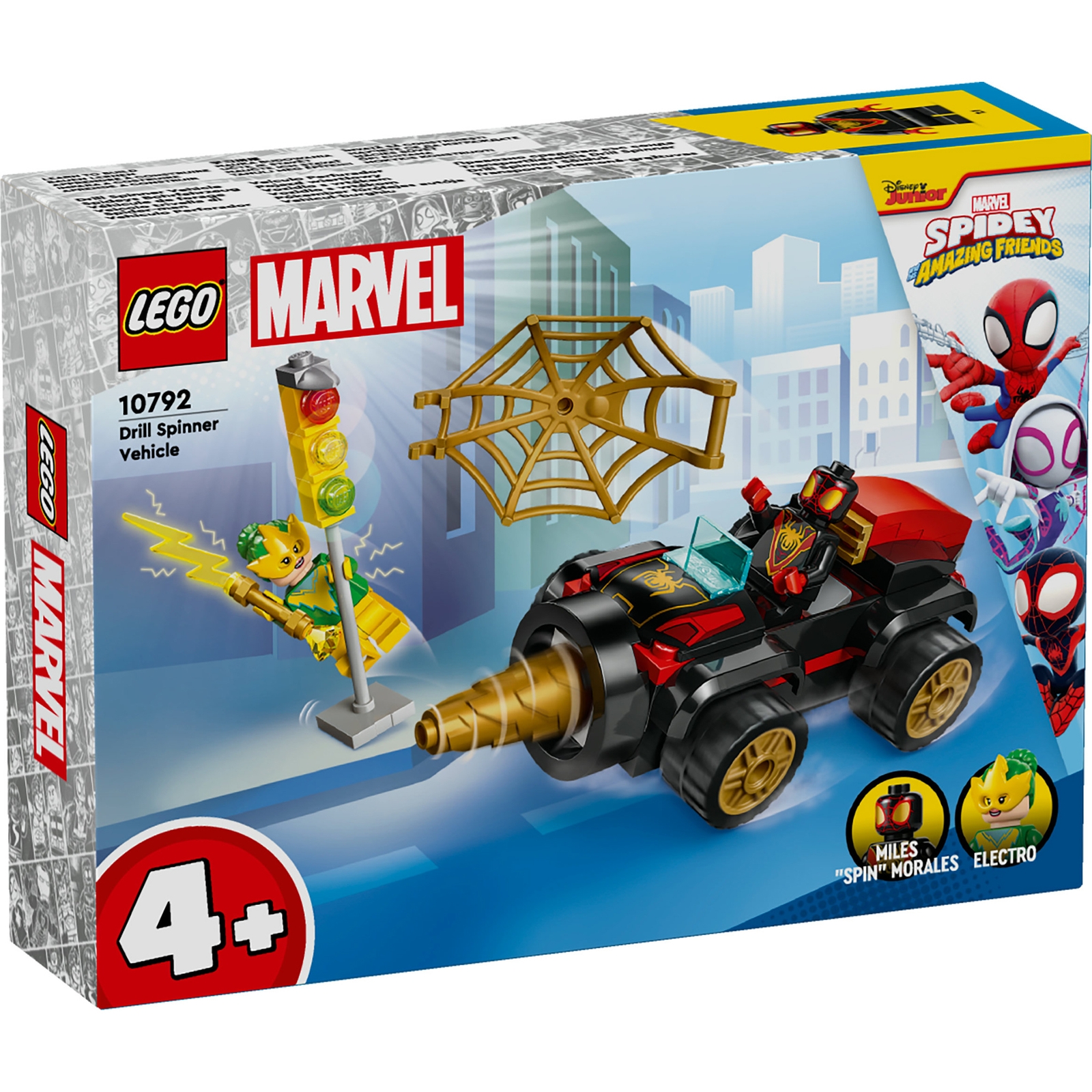 LEGO 4+ Drill Spinner Vehicle Spider-Man Car with Minifigures 10792