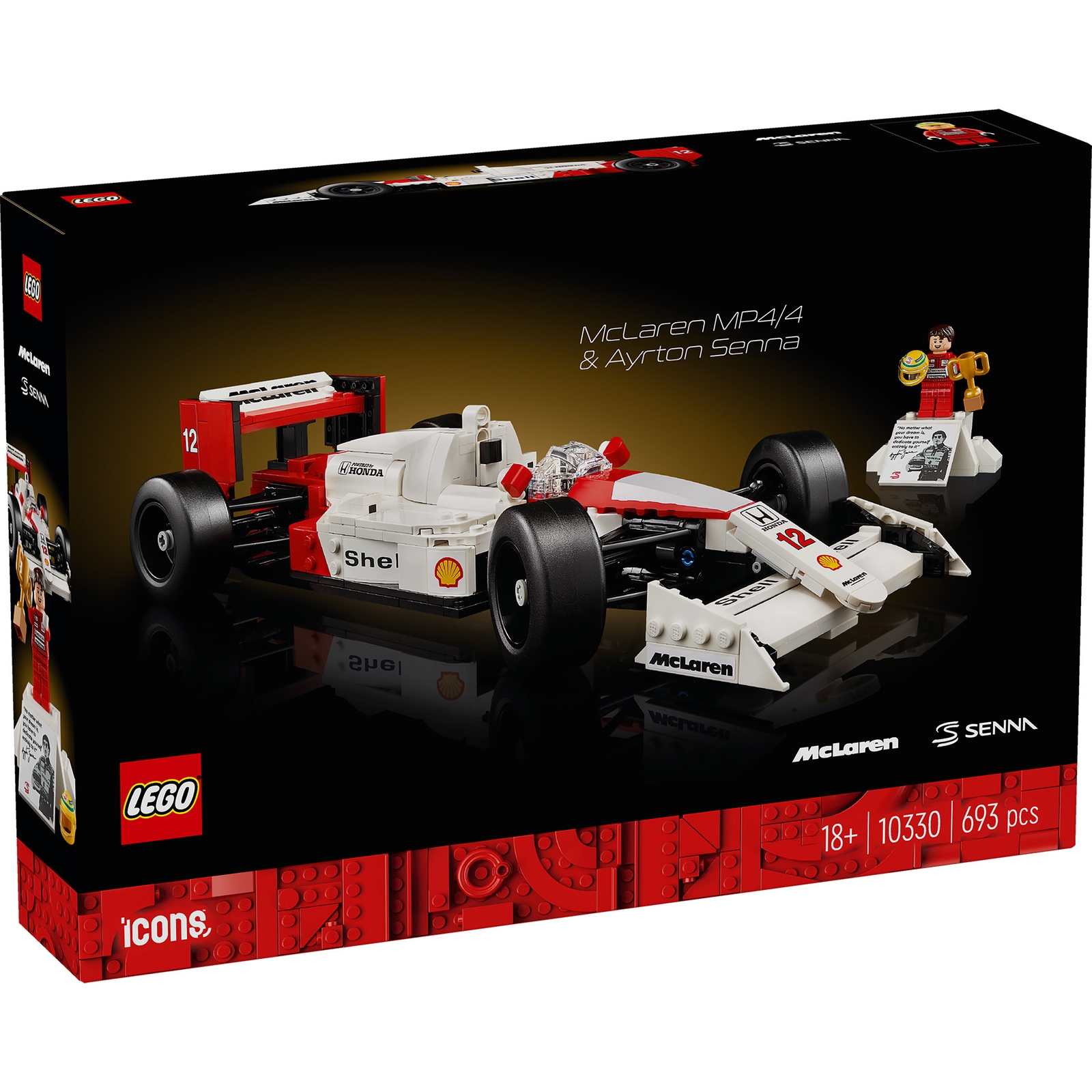 LEGO Icons McLaren MP4/4 & Ayrton Senna Set for Adults 10330