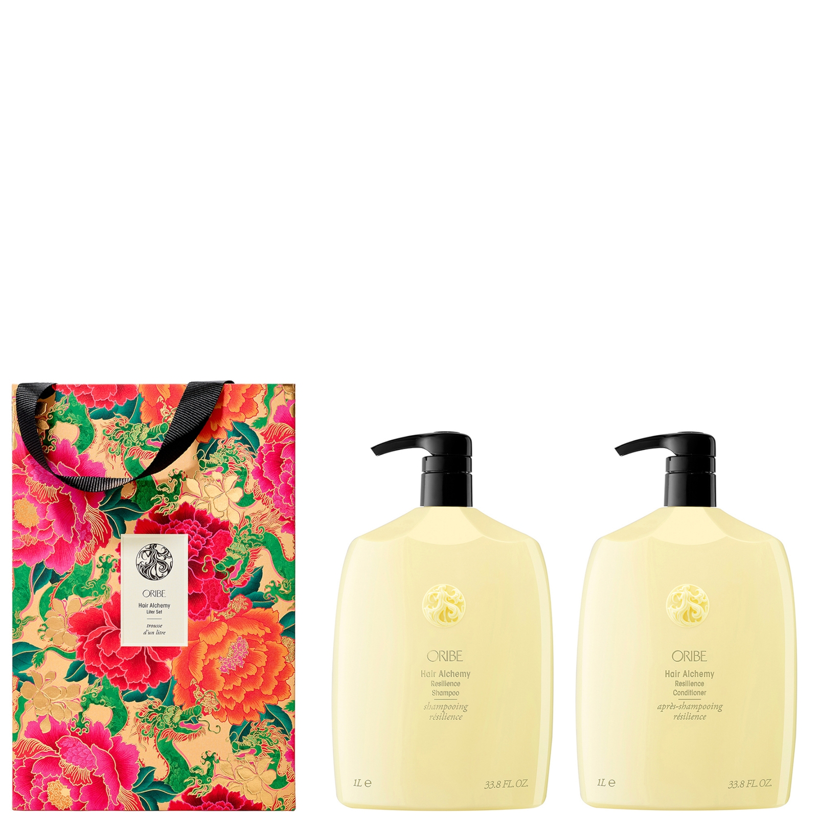 Oribe Lunar New Year Hair Alchemy Strengthening Shampoo And Conditioner Liter Set (worth $359) In White