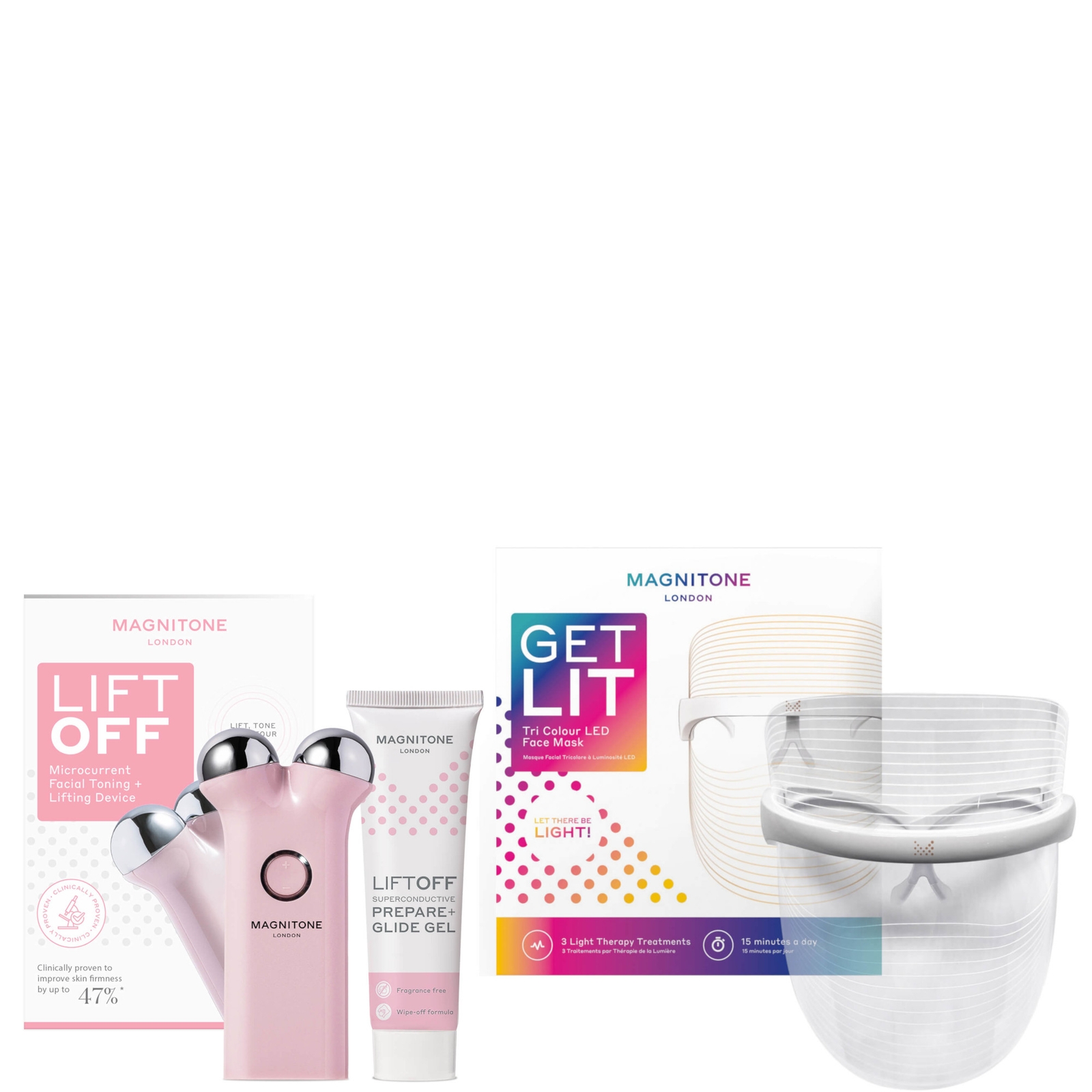 Magnitone London Liftoff Microcurrent And Getlit Led Face Mask Hero Bundle In Multi