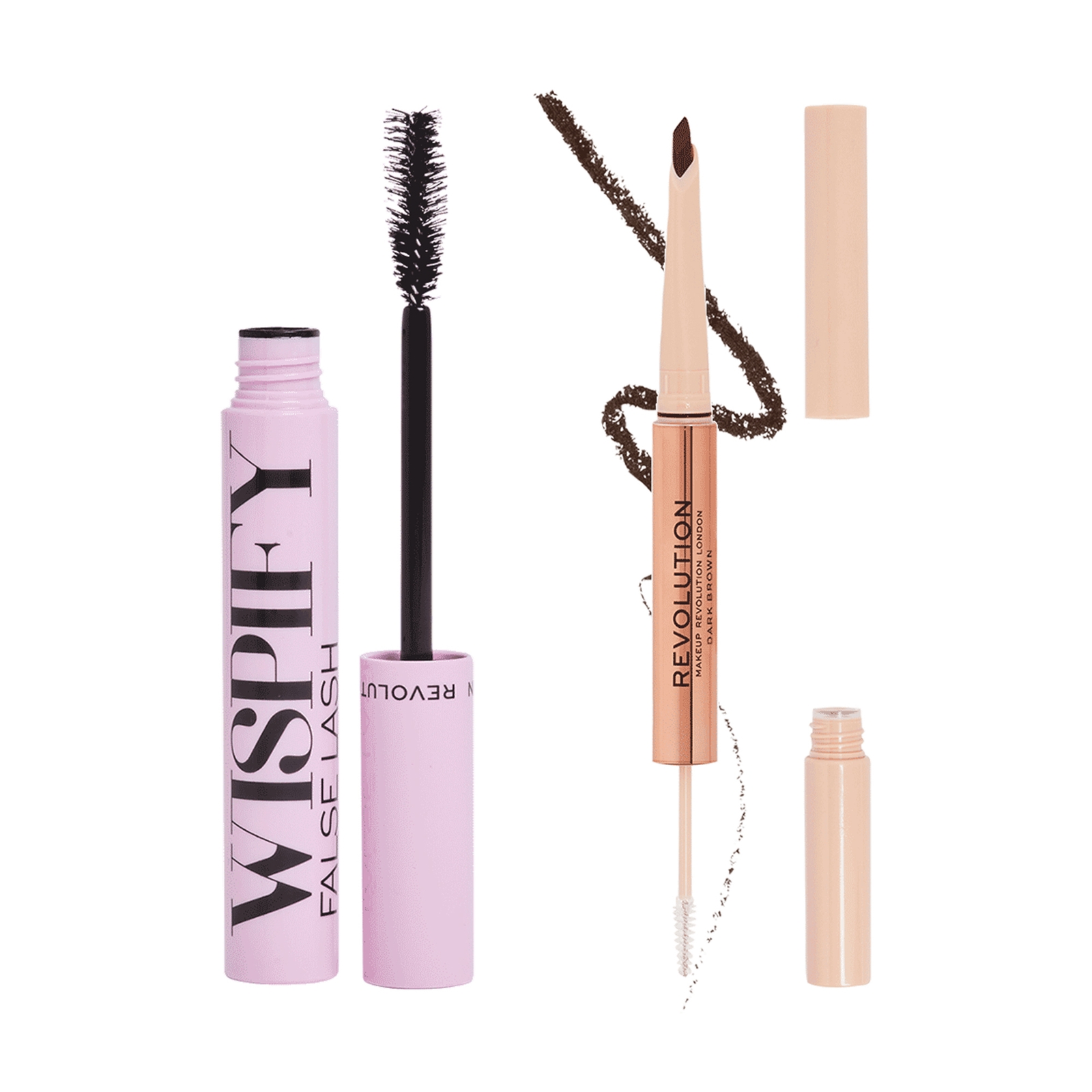 

Revolution Wispify and Fluffy Brow Bundle (Various Shades) - Dark brown