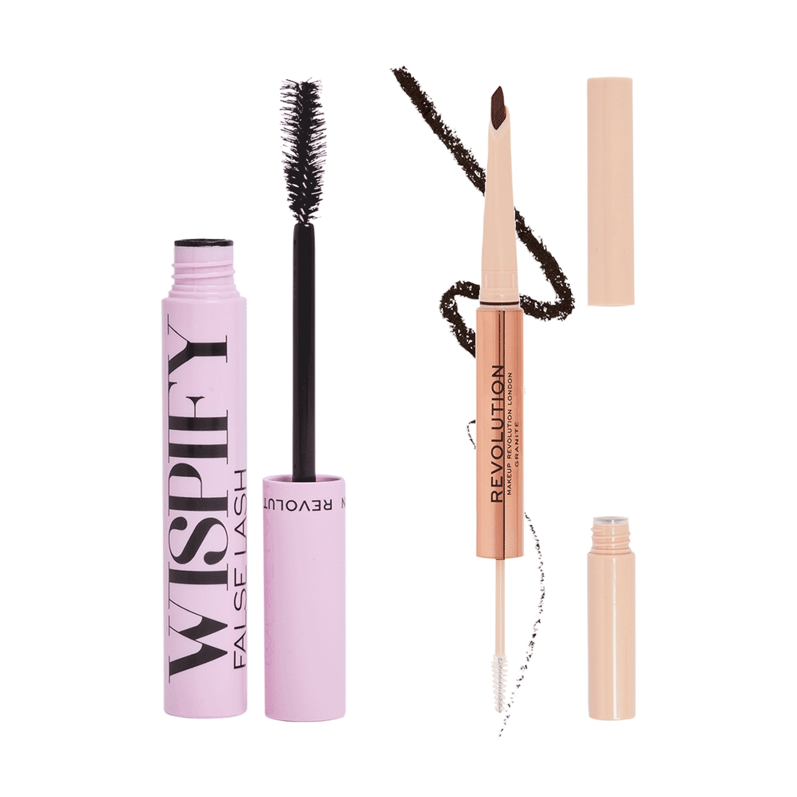Revolution Wispify And Fluffy Brow Bundle (various Shades) - Granite