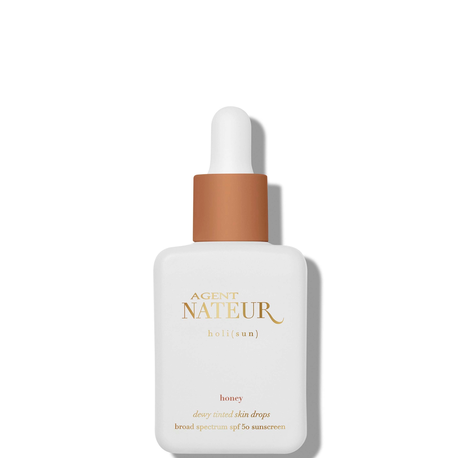 Shop Agent Nateur Holi (sun) Spf 50 Dewy Tinted Skin Drops 30ml (various Shades) In Honey