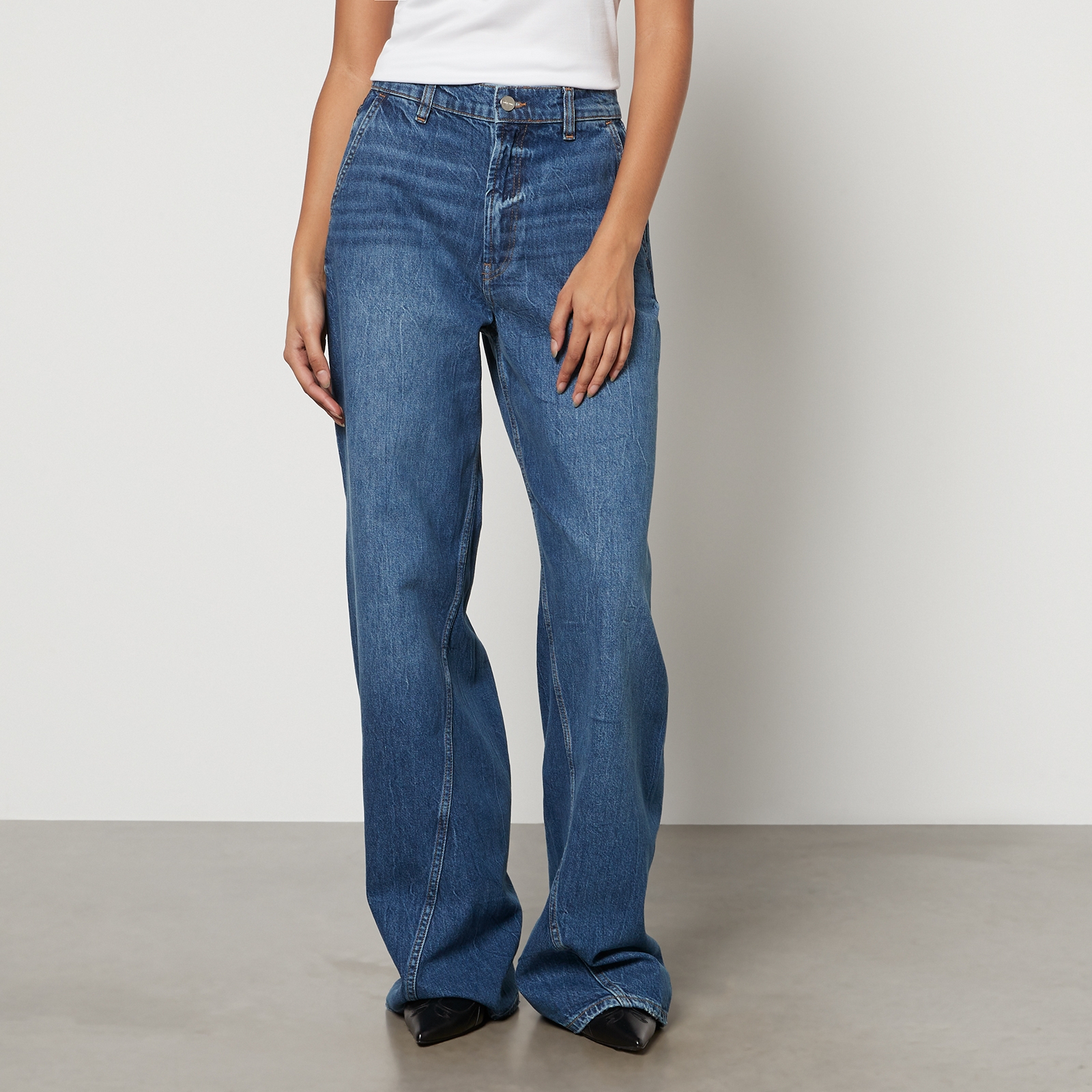 Anine Bing Briley Denim Wide-Leg Jeans - W28