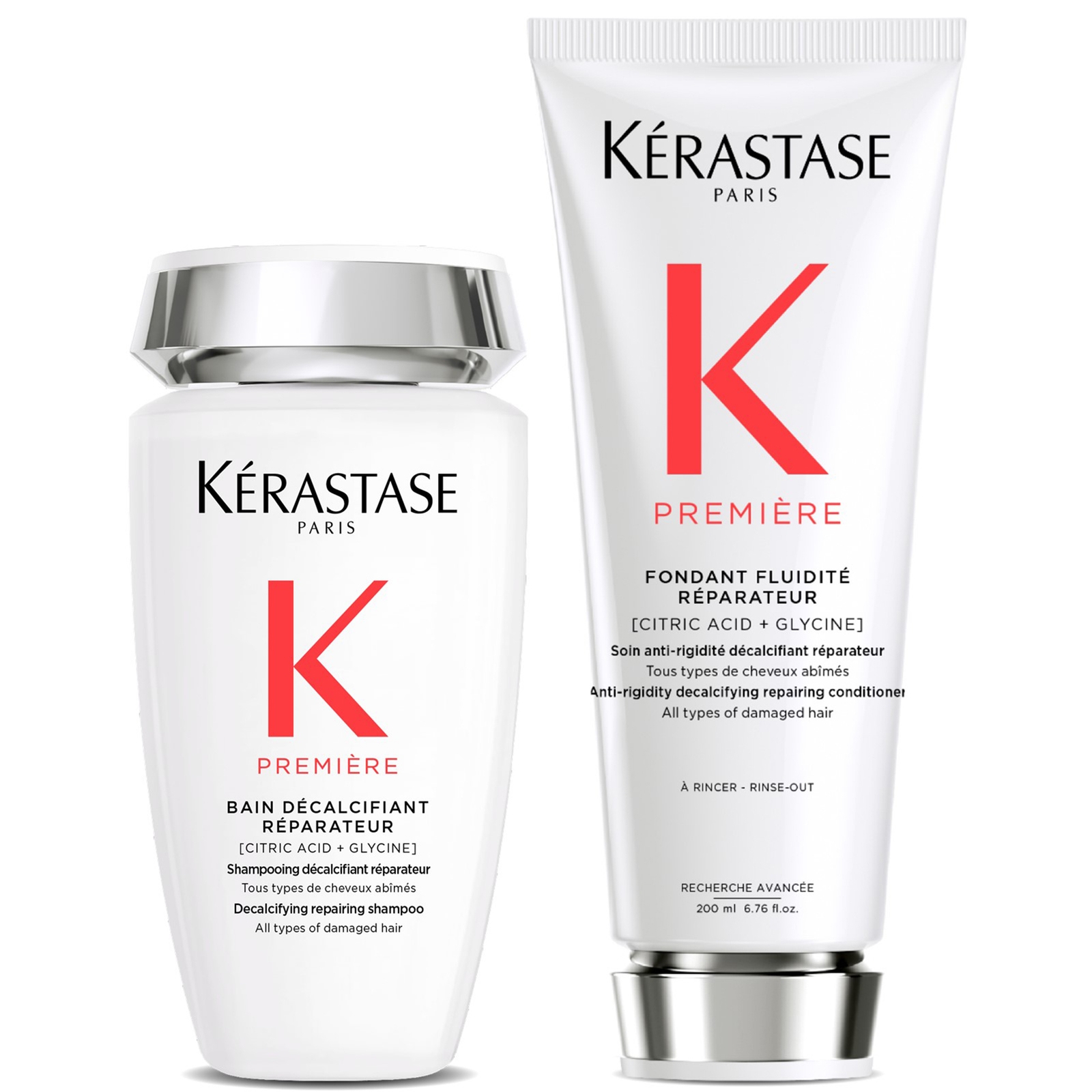 Kerastase Premiere Decalcifying Repairing Shampoo and Conditioner Duo for Damaged Hair with Pure Cit