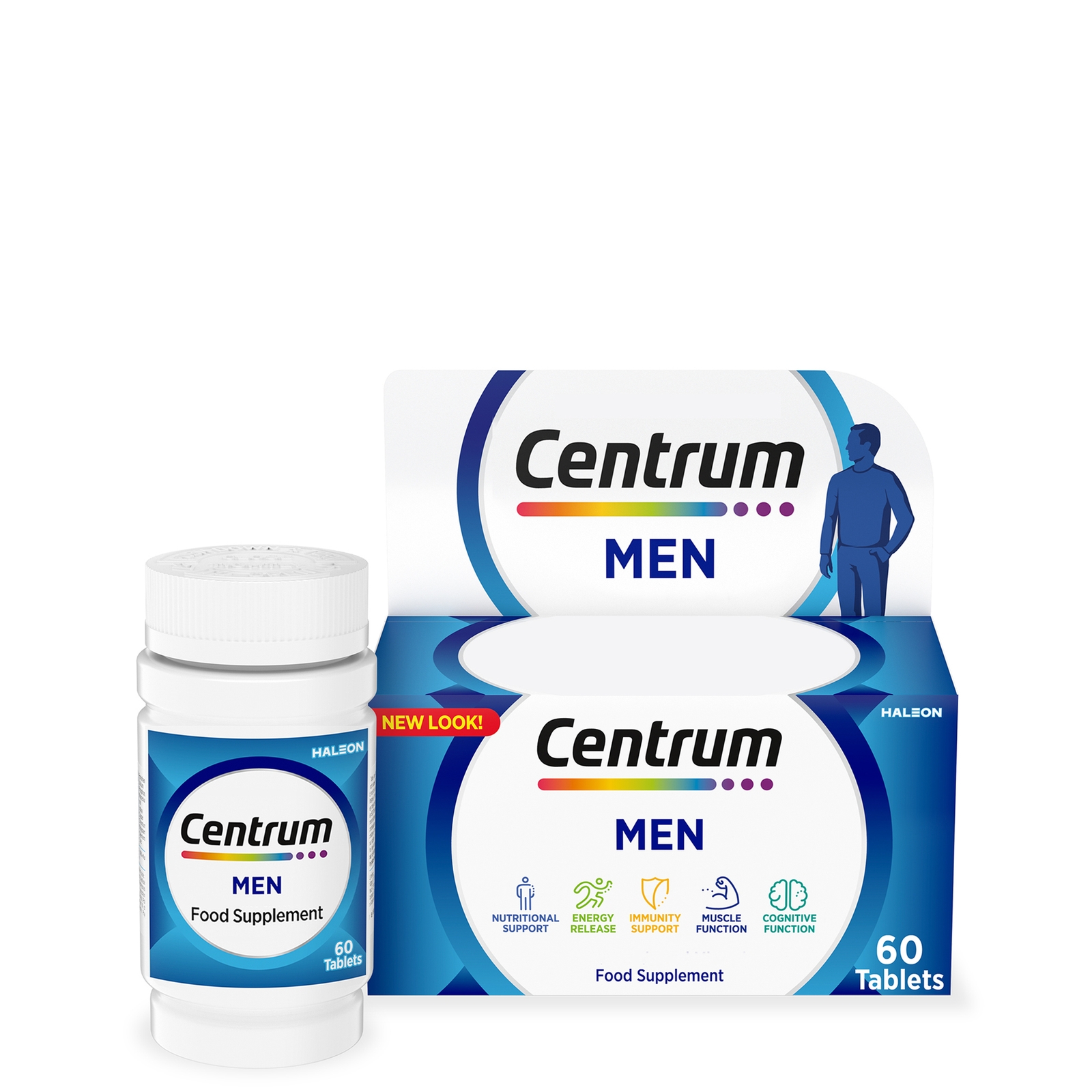 Centrum Men's Multivitamins And Minerals Tablets - 60 Tablets In White