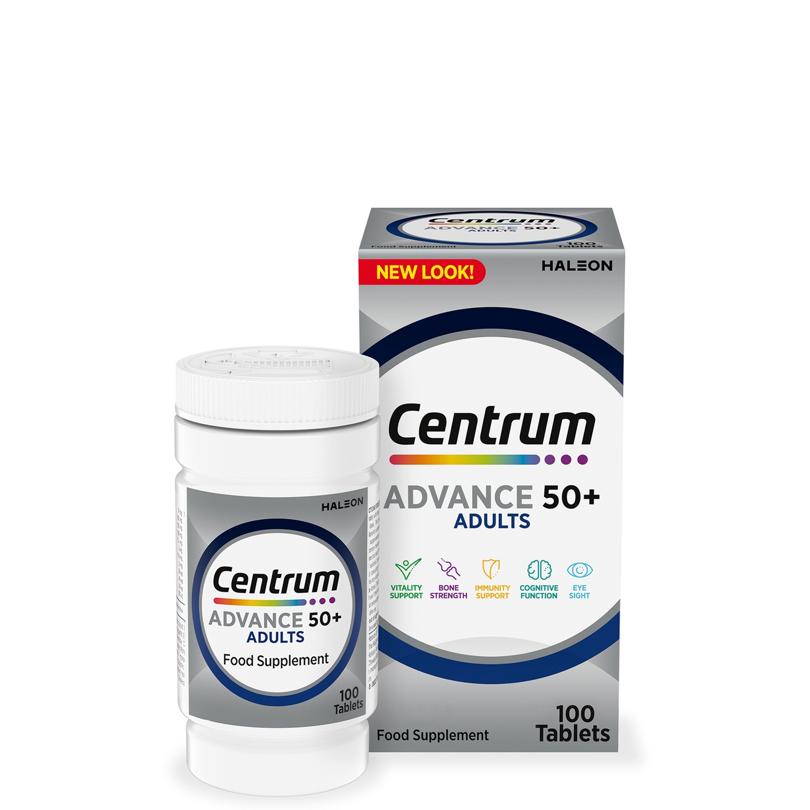 Centrum Advance 50+ Multivitamins and Minerals Tablets - 100 Tablets