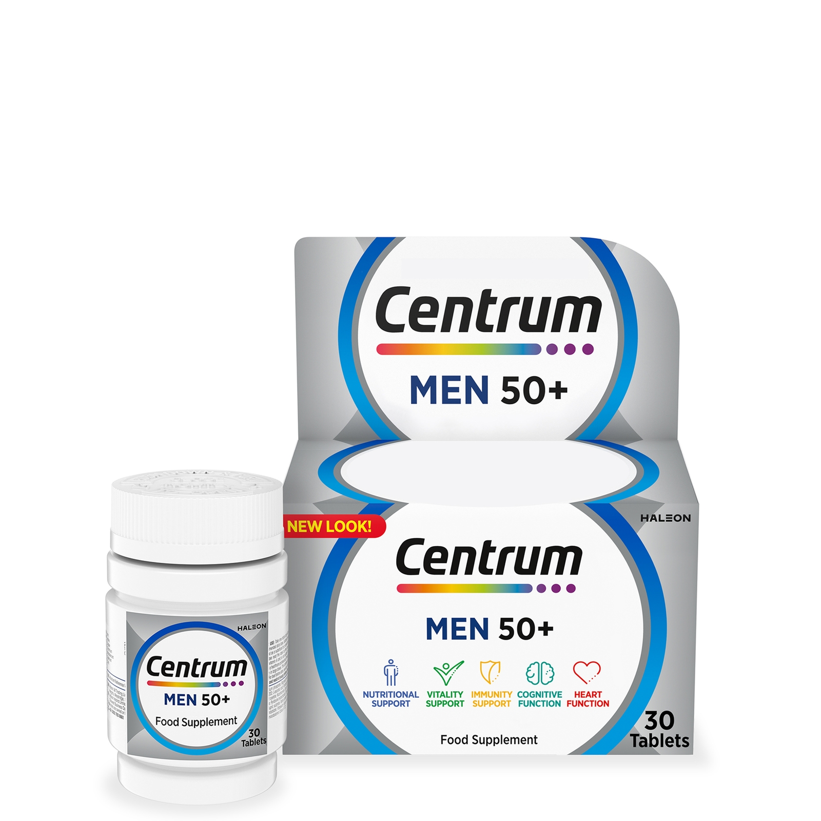 Shop Centrum Men's 50+ Multivitamins And Minerals Tablets - 30 Tablets
