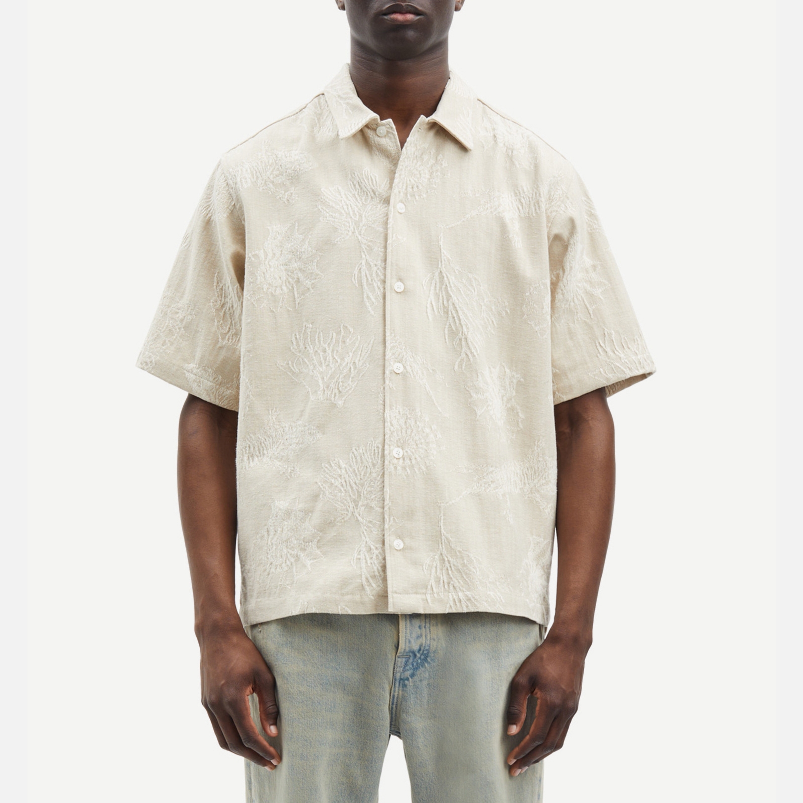 Samsoe Samsoe Embroidered Cotton-Blend Saayo Shirt