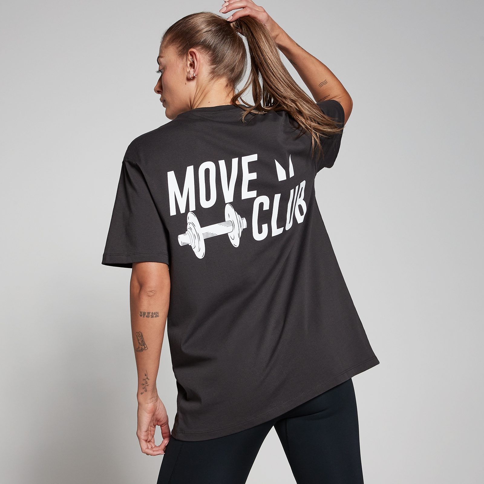 Image of T-shirt MP Oversize Move Club - Nero slavato - L-XL