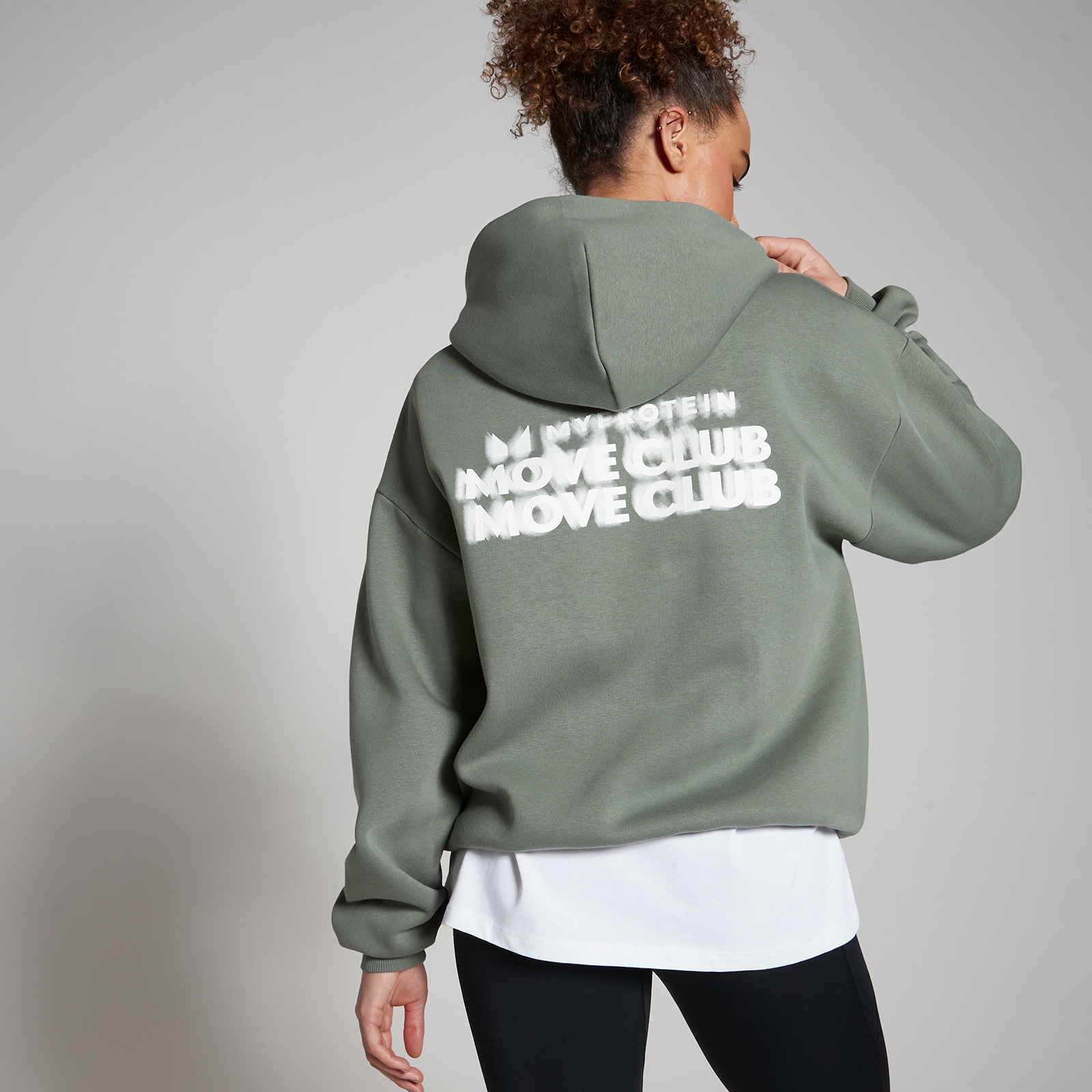 5059883420165 - Move Club Kapuzenpullover mit Grafik – Moosgrün - L-XL 5059883420165 - Move Club Kapuzenpullover mit Grafik – Moosgrün - L-XL