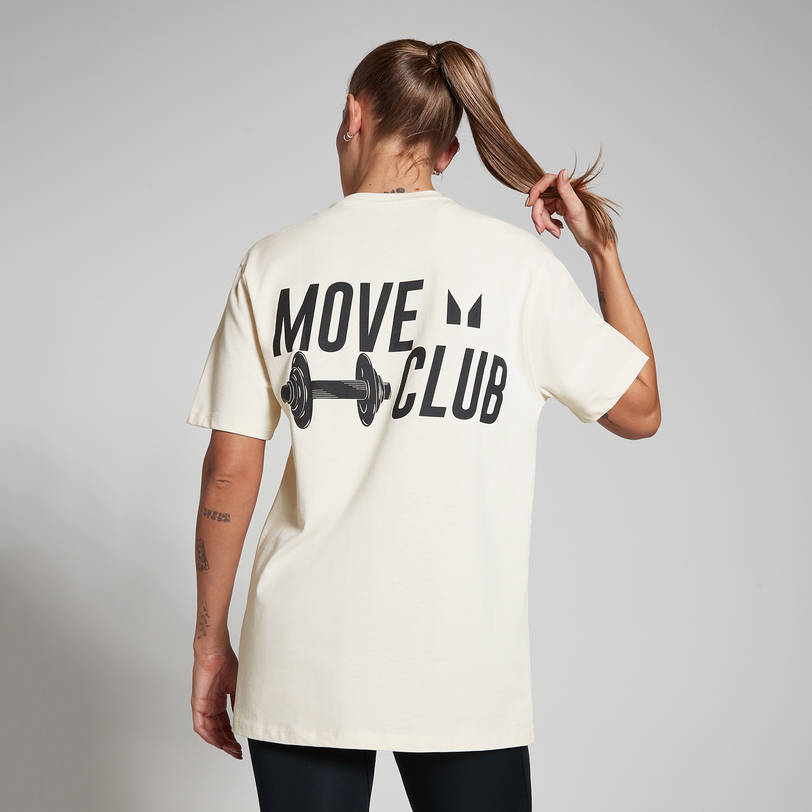 Image of T-shirt MP Oversize Move Club - Bianco vintage - S-M