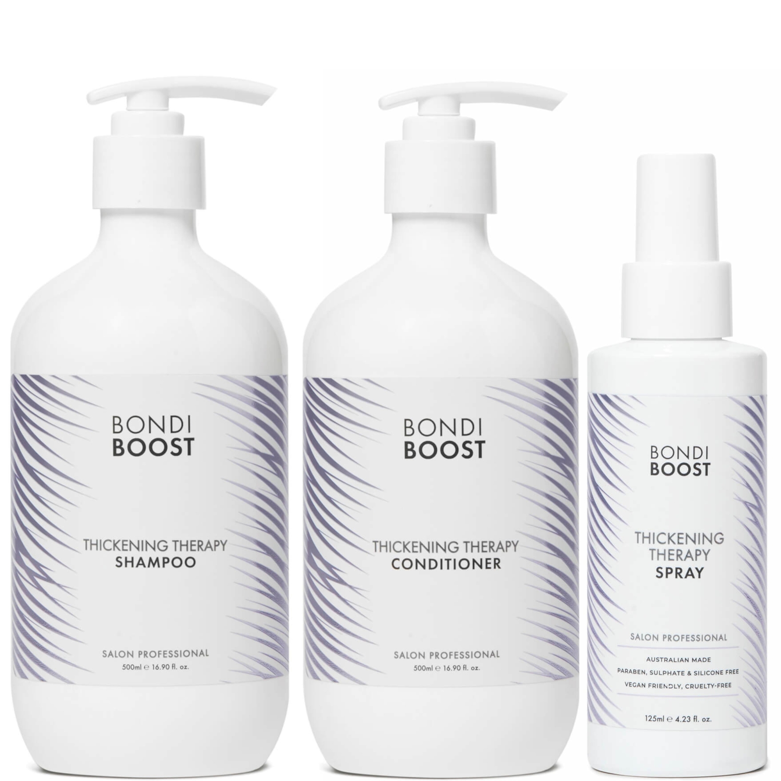 Bondiboost Thickening Therapy Care Plus Thickening Therapy Spray Trio In White
