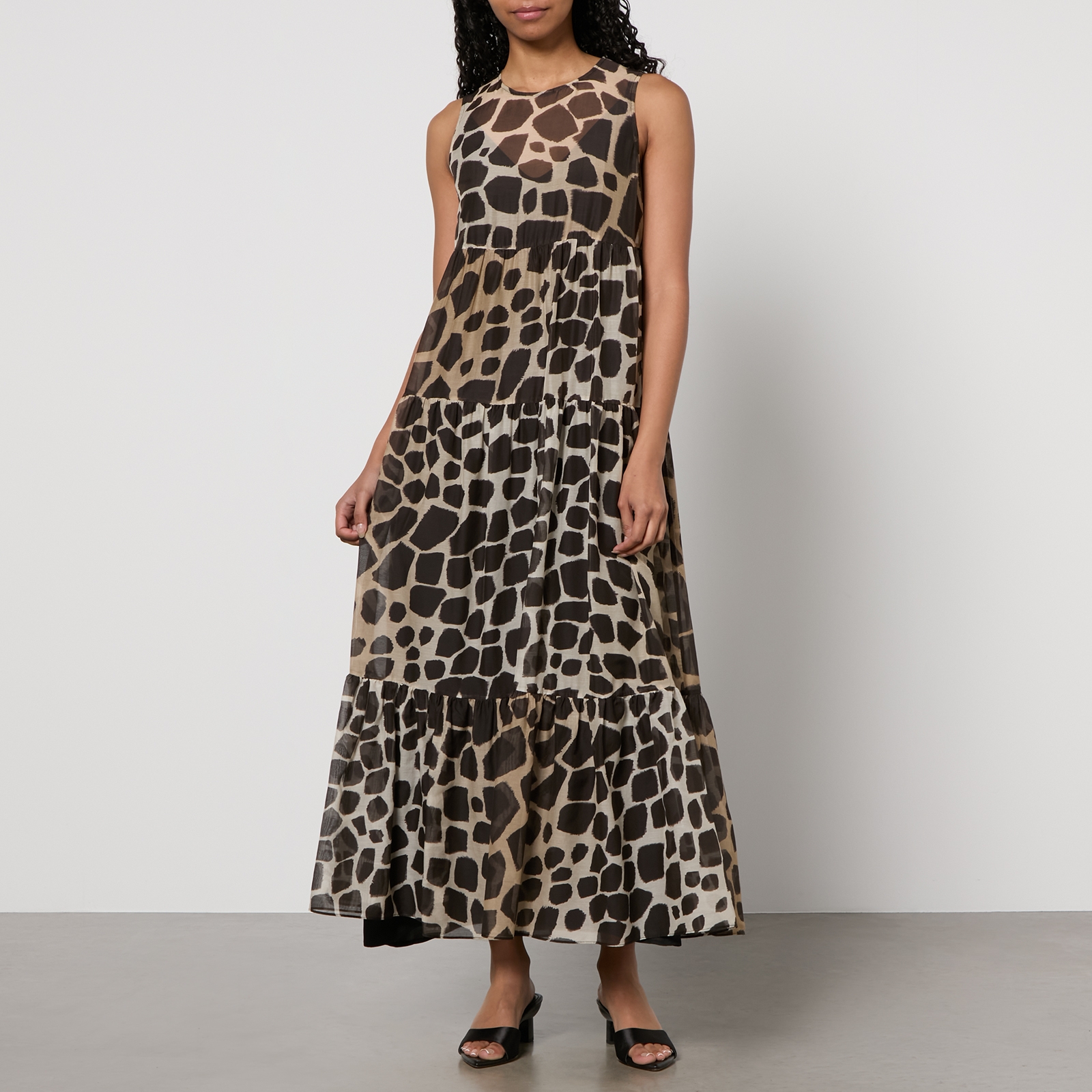 Max Mara Studio Infante Petticoat Chiffon Dress - UK 8