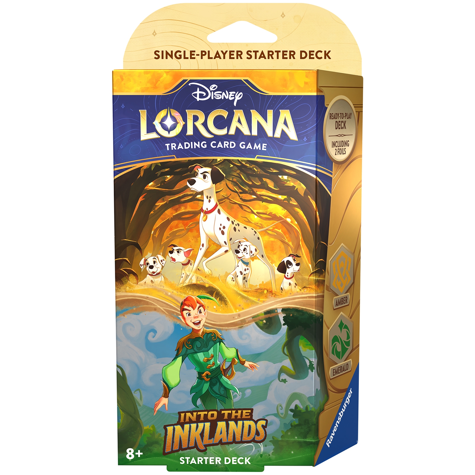 Image of Disney Lorcana Trading Card Game Into the Inklands Amber and Emerald Starter Deck