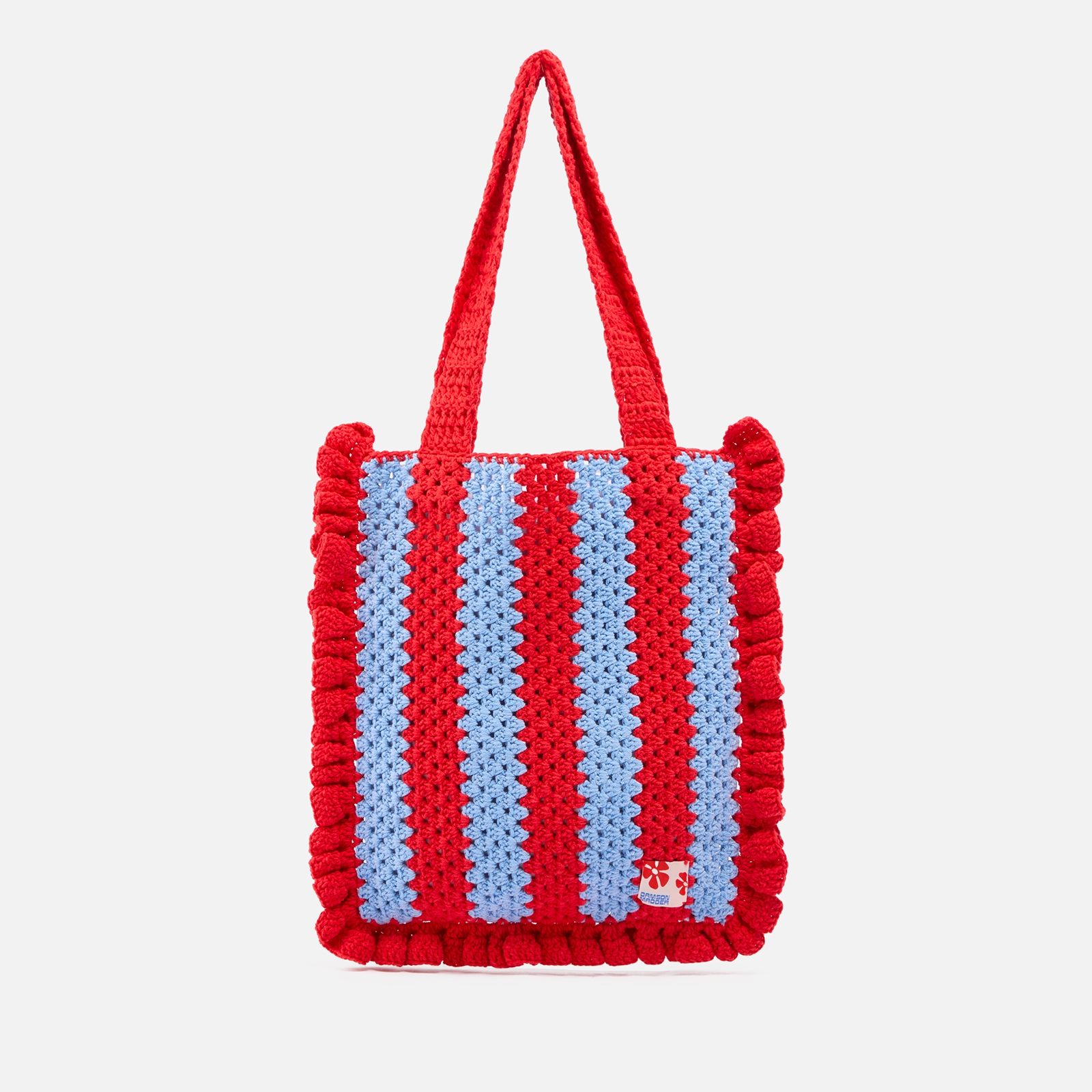 Damson Madder Frill Stripe Crochet Bag