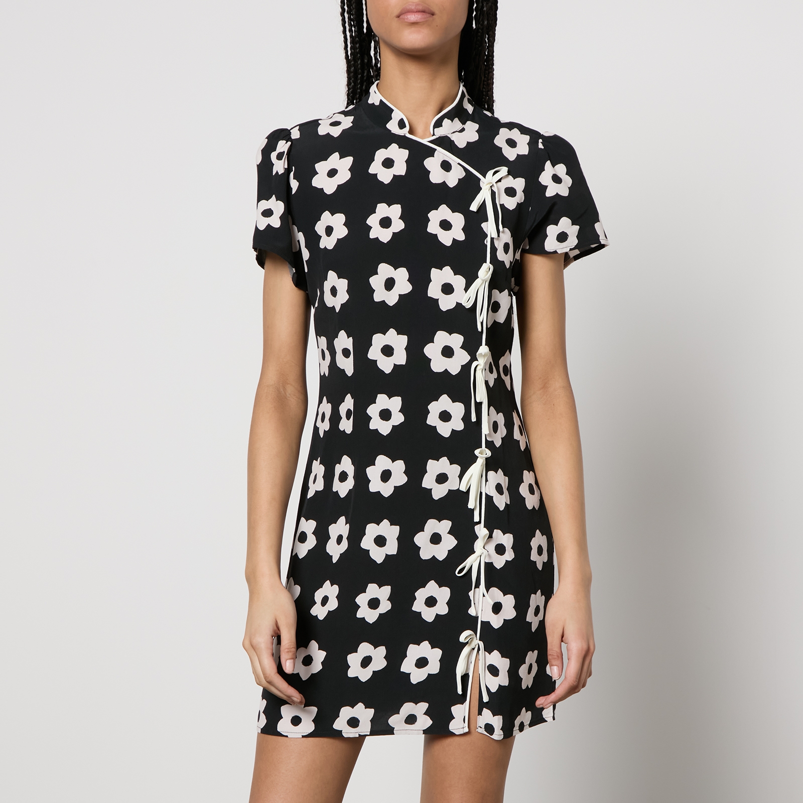 Kitri Harlow Floral-Print Crepe Mini Dress - UK 12