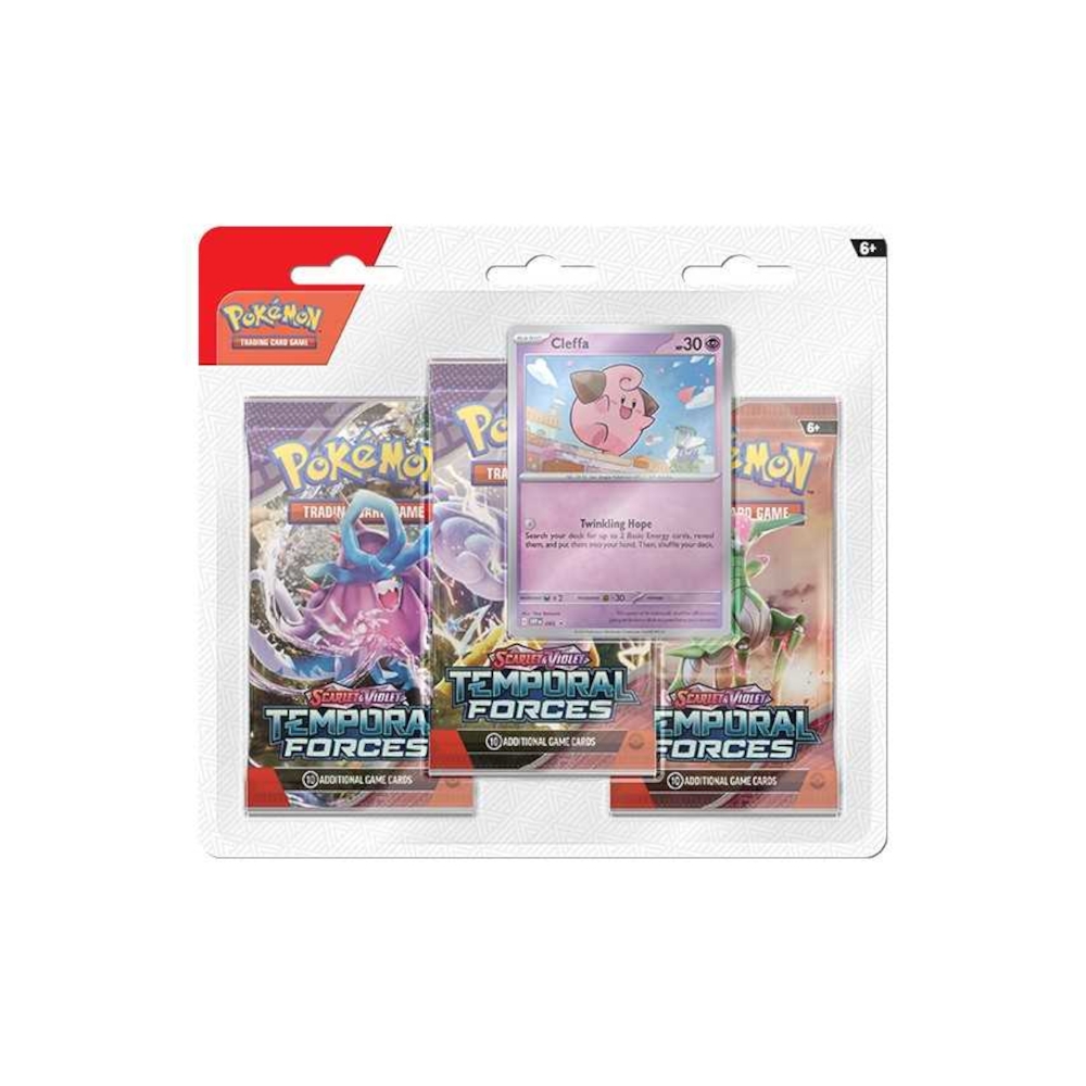 Pokemon TCG: Scarlet and Violet 5 Temporal Forces 3-Pack Display (Assortment)