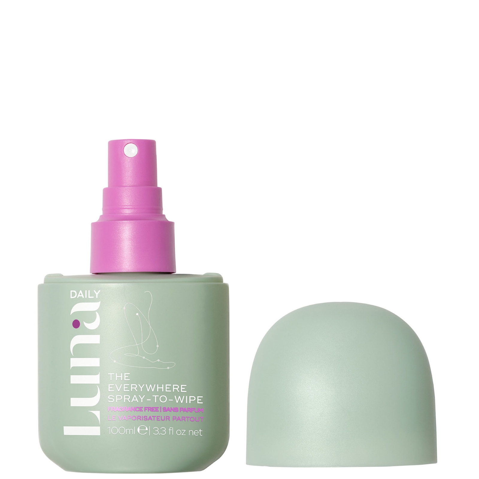 Luna Daily The Everywhere Spray-to-Wipe Fragrance Free 100ml