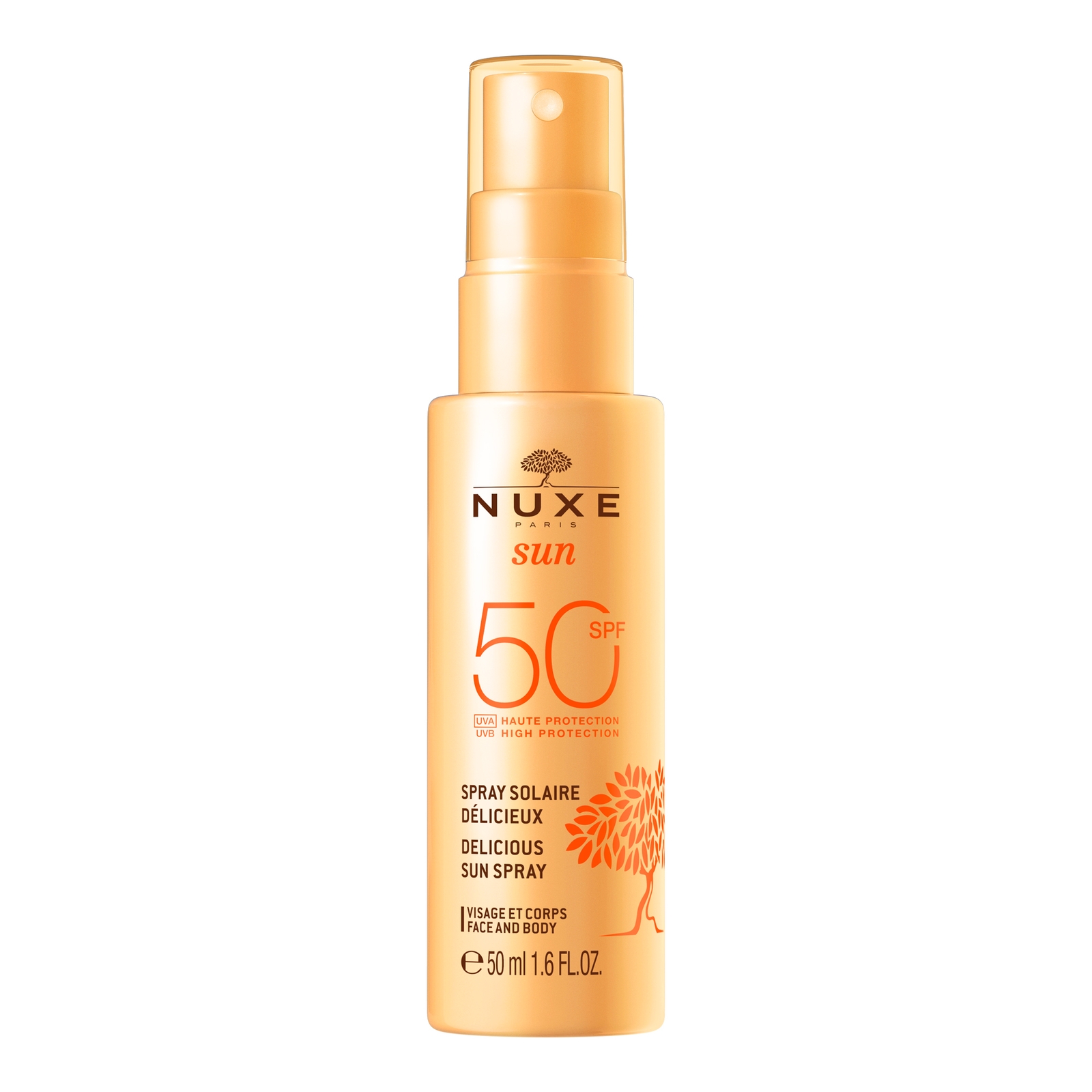 Nuxe Delicious Sun Spray High Protection Spf50 Face And Body,  Sun 50 ml In White