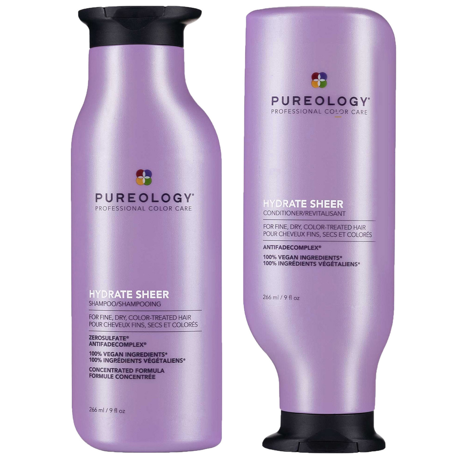 Pureology Hydrate Sheer Shampoo and Conditioner Bundle for Fine, Dry Hair, Sulphate Free for a Gentl