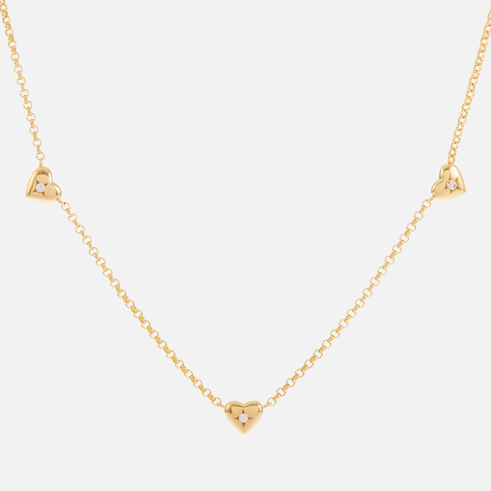 Astrid & Miyu Heart 18K Gold-Plated Sterling Silver Charm Necklace