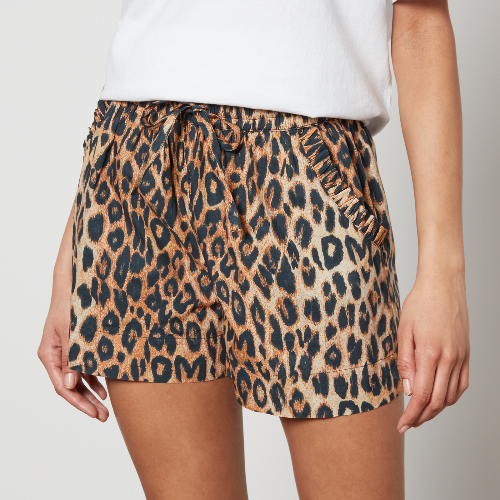 Damson Madder Leopard-Print Cotton-Poplin Shorts