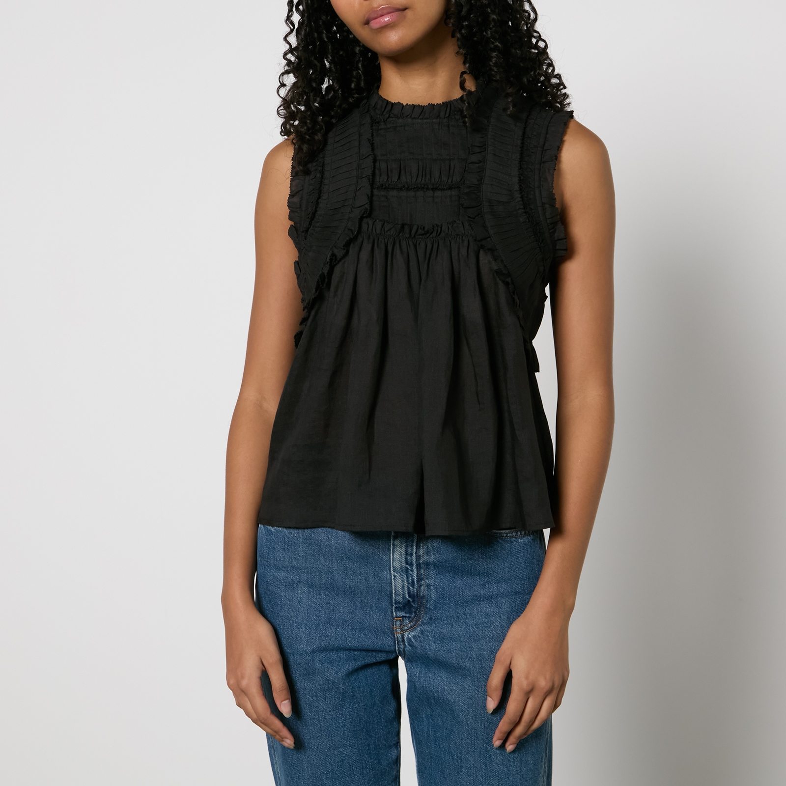 Sea New York Cole Ruffled Ramie Blouse - M