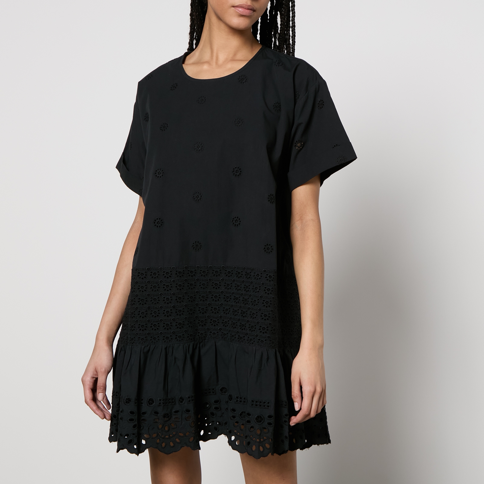 Sea New York Elysse Broderie Anglaise Cotton Mini Dress - XS