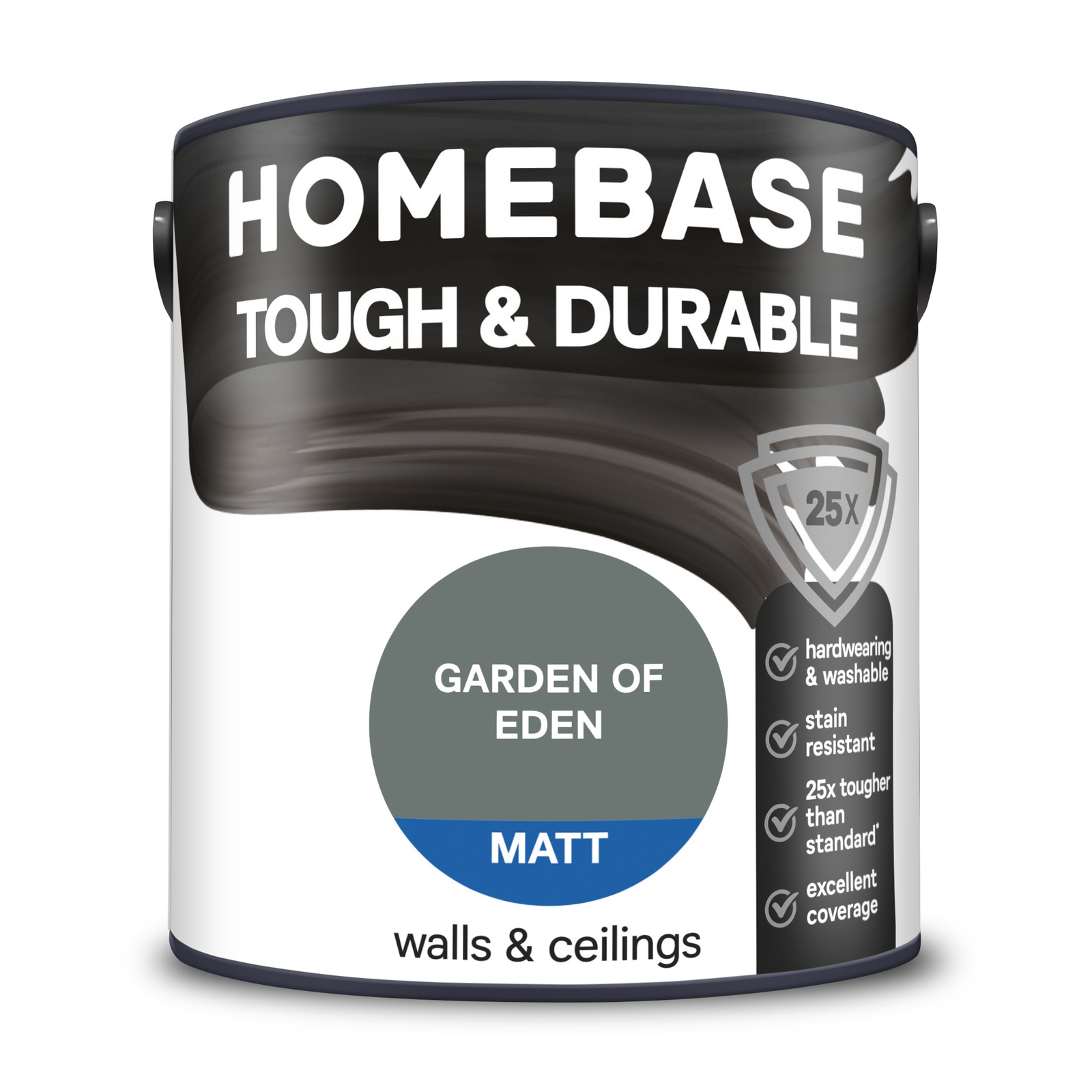 Homebase Tough & Durable Matt Paint Garden of Eden - 2.5L