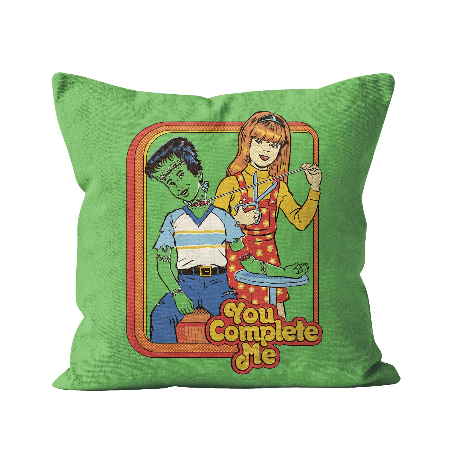 Steven Rhodes You Complete Me Square Cushion - 40x40cm