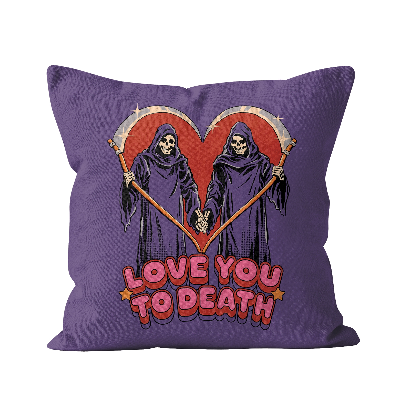 Steven Rhodes Love You To Death Square Cushion - 50x50cm