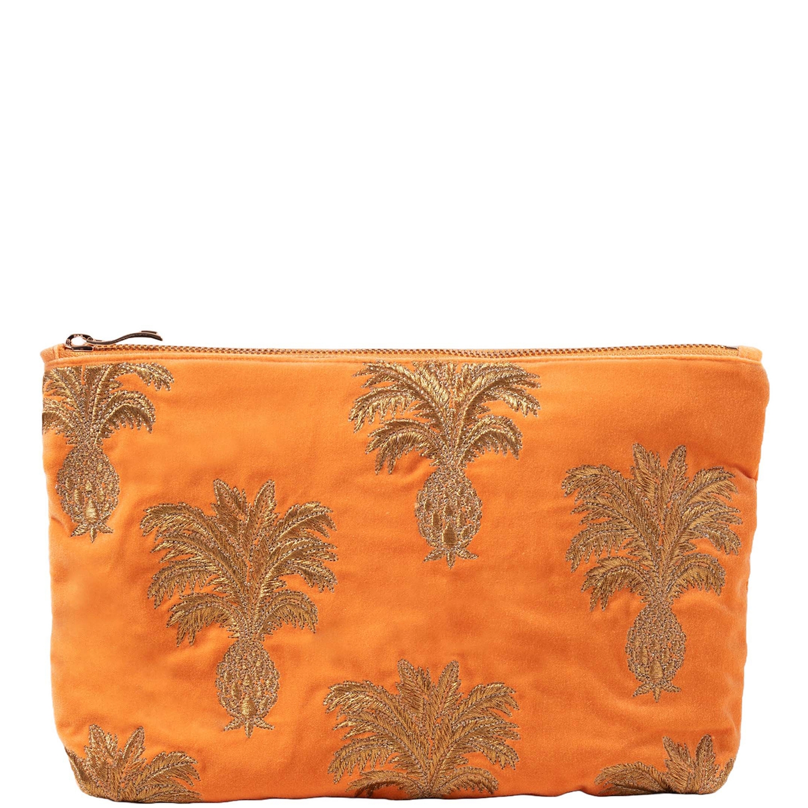 

Elizabeth Scarlett Pineapple Velvet Everyday Pouch - Orange