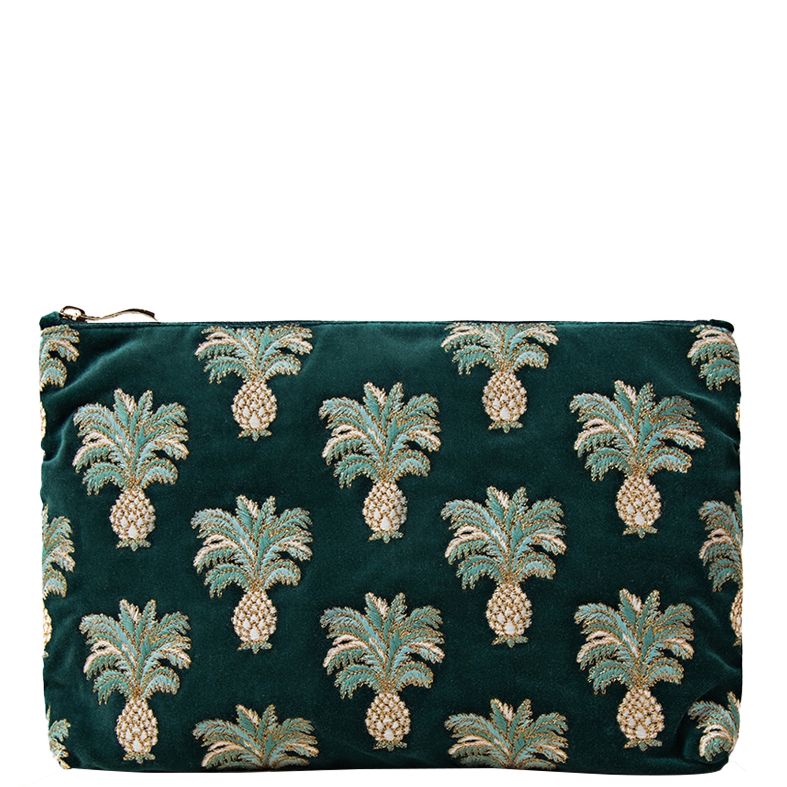 

Elizabeth Scarlett Pineapple Emerald Velvet Everyday Pouch