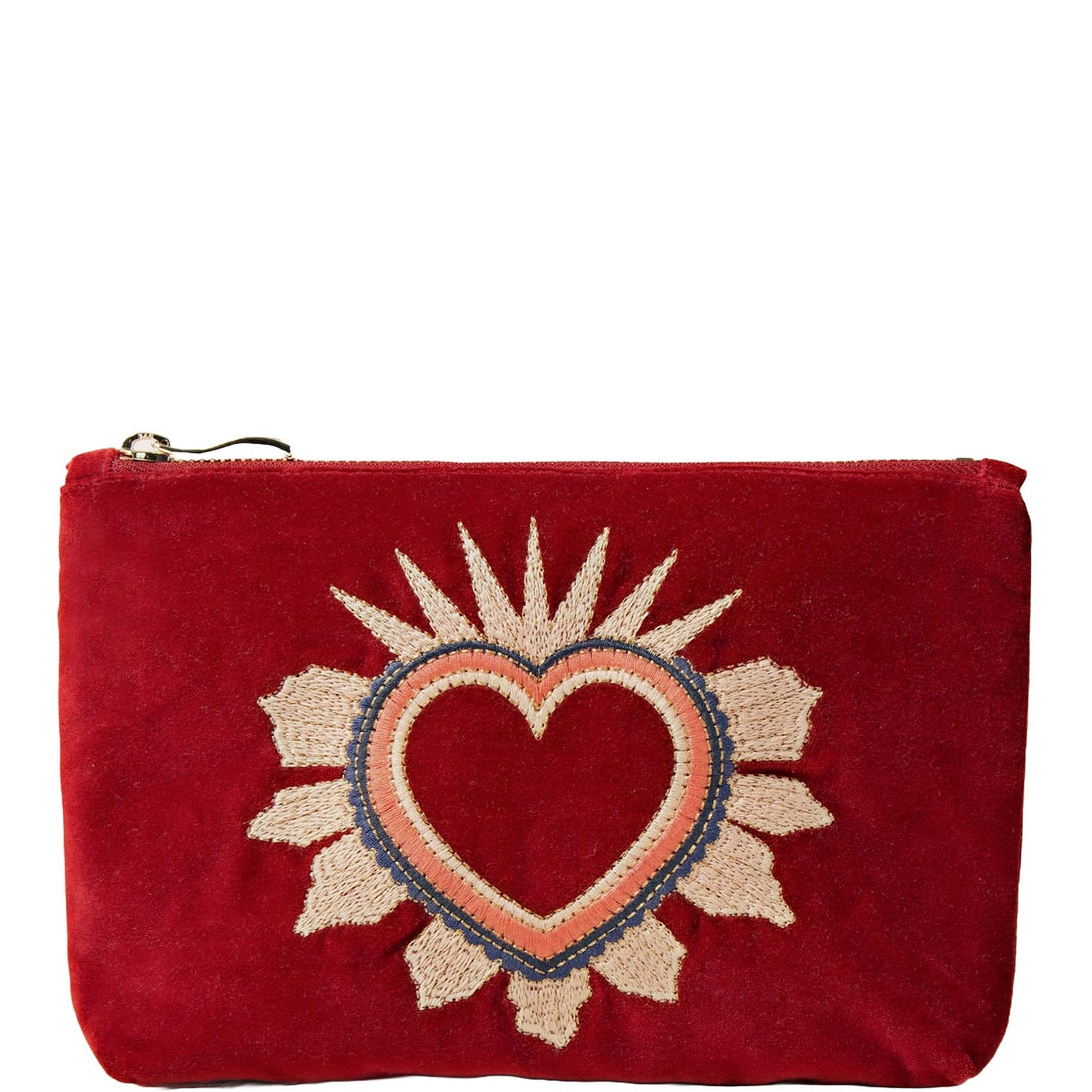 Elizabeth Scarlett Sacred Heart Rouge Velvet Mini Pouch